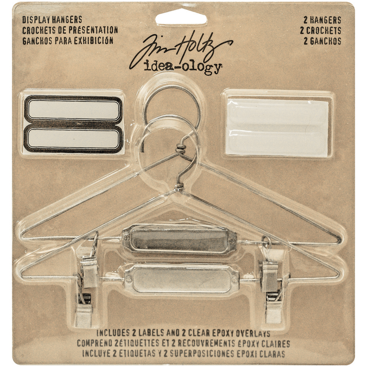 Bild von Idea-Ology Metal Display Hangers 5.75"X3" 2/Pkg-Nickel