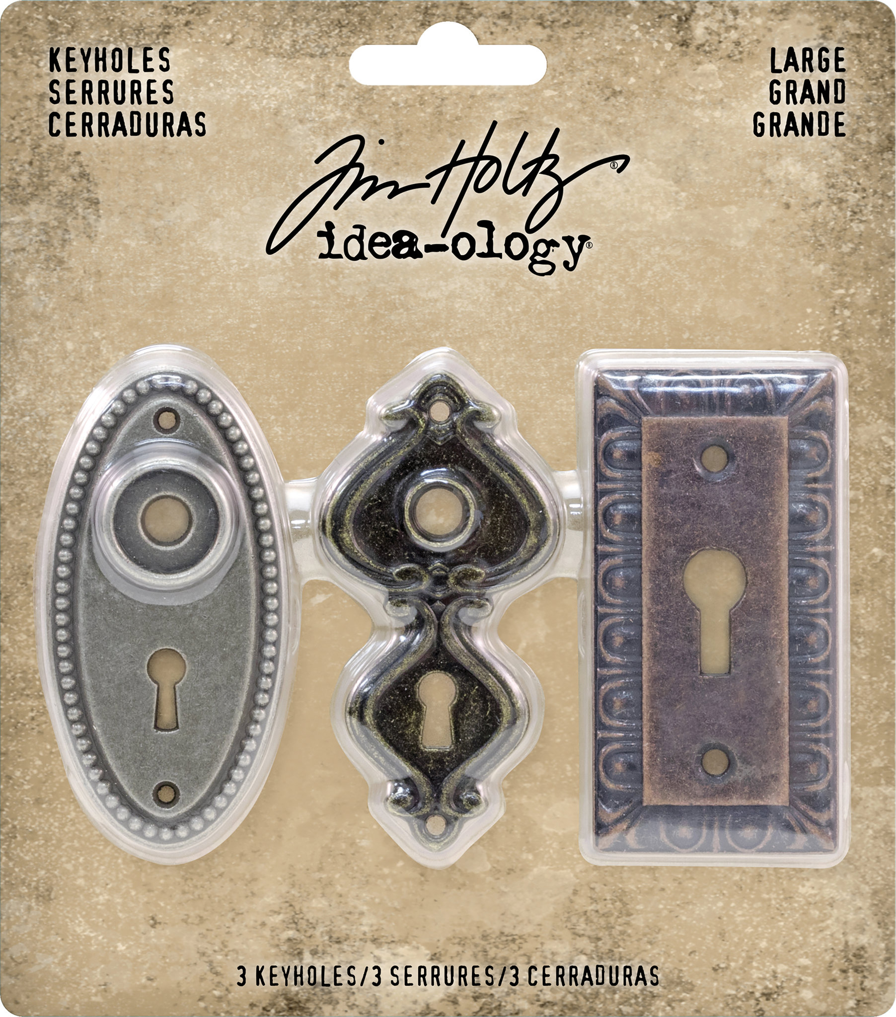 Bild von Idea-Ology Metal Large Keyholes 3/Pkg-1.25"X2.5"