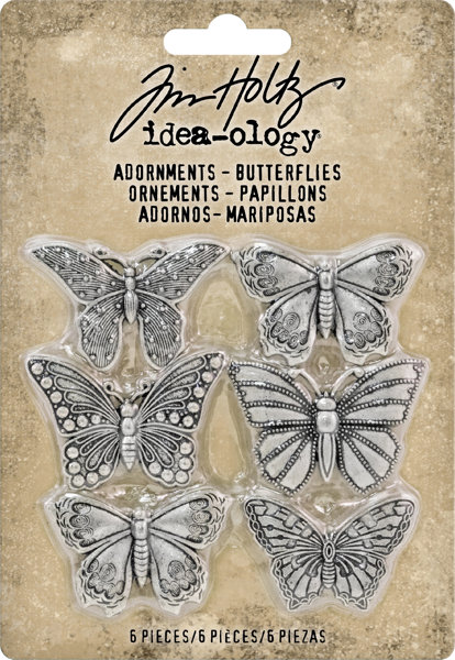 Bild von Idea-Ology Metal Adornments 1" 6/Pkg-Butterflies