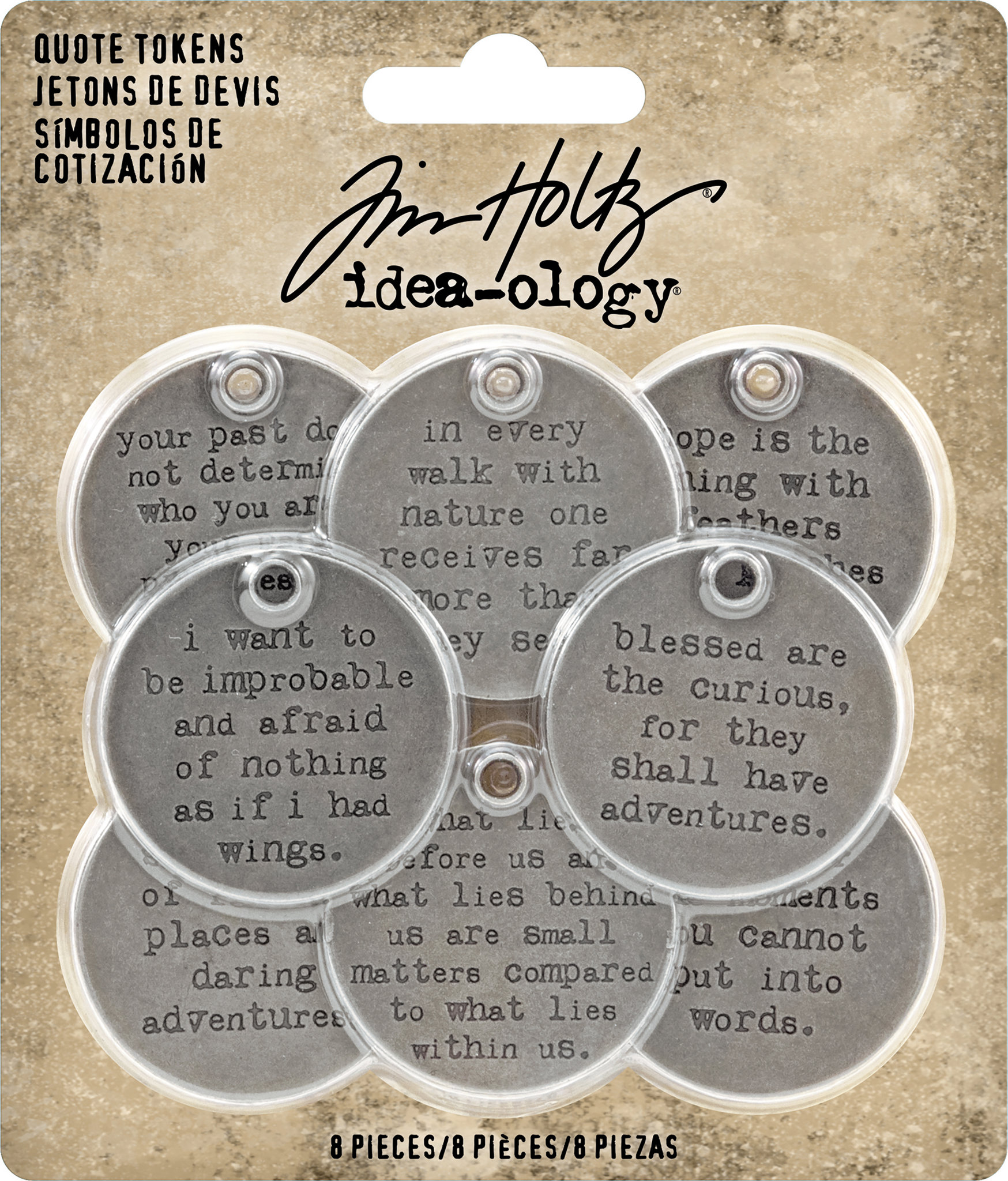 Bild von Idea-Ology Metal Quote Tokens 8/Pkg- 