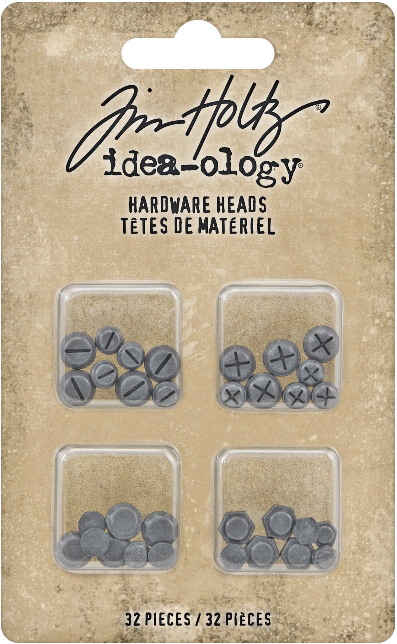 Bild von Idea-Ology Metal Hardware Heads 32/Pkg-Flatback