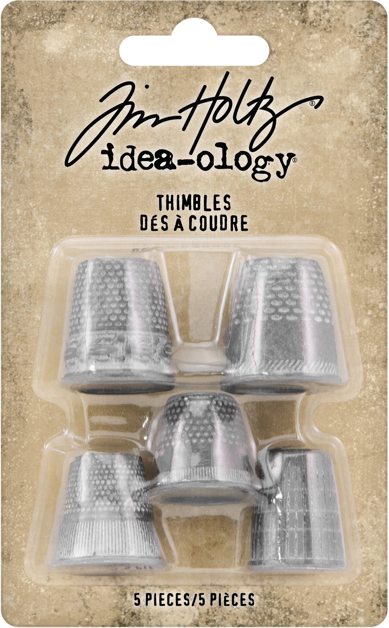 Bild von Idea-Ology Metal Thimbles 5/Pkg-Mixed Sizes