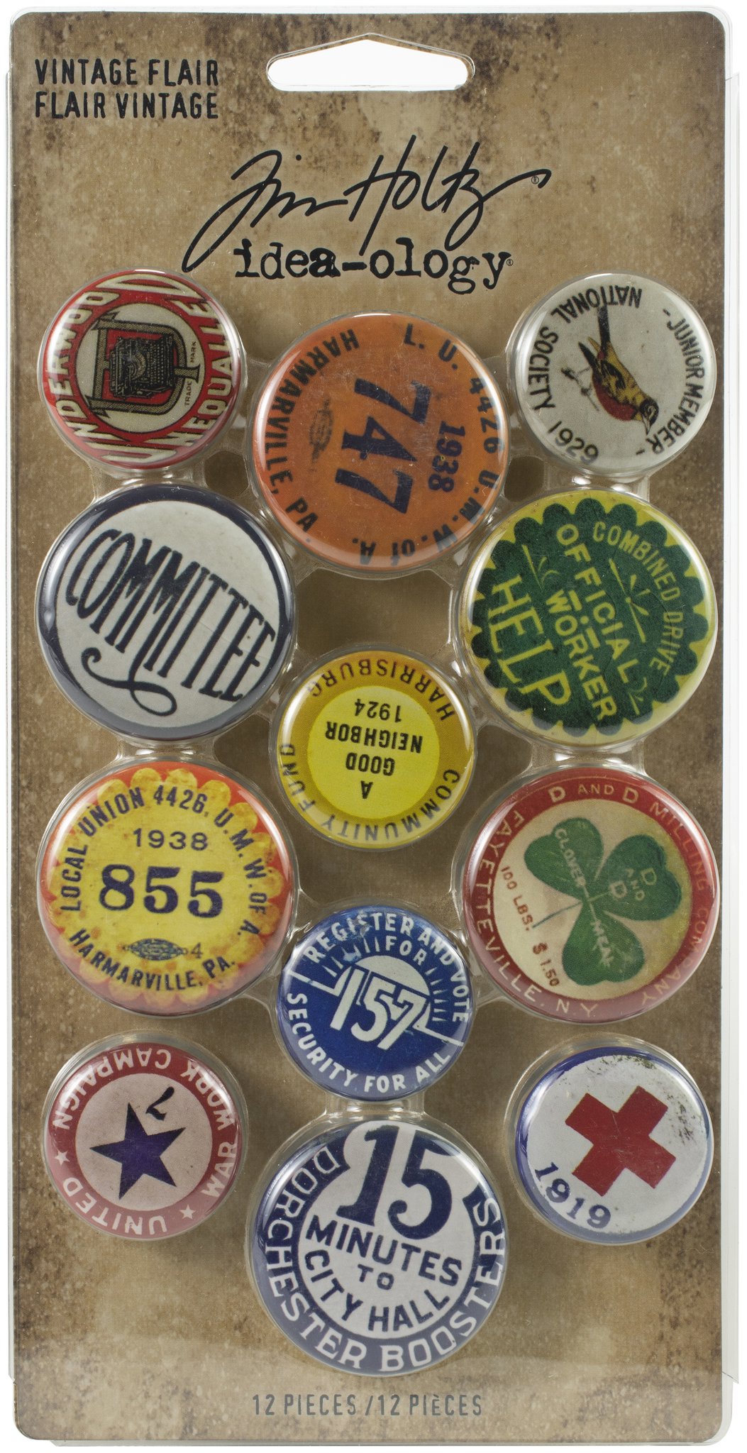 Bild von Idea-Ology Metal Adornments 12/Pkg-Vintage Flair