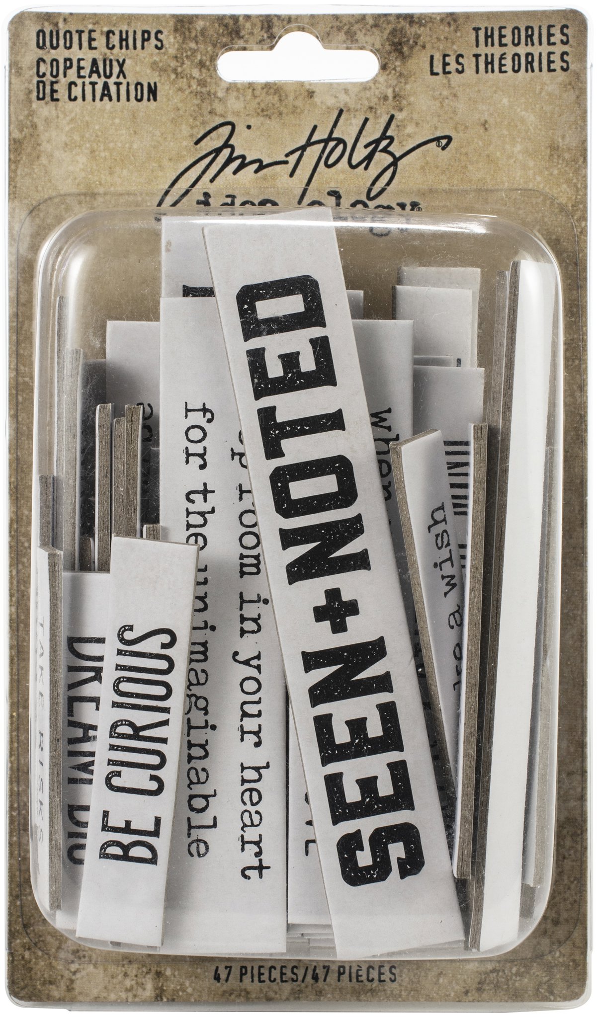 Bild von Idea-Ology Chipboard Quote Chips 47/Pkg-Theories