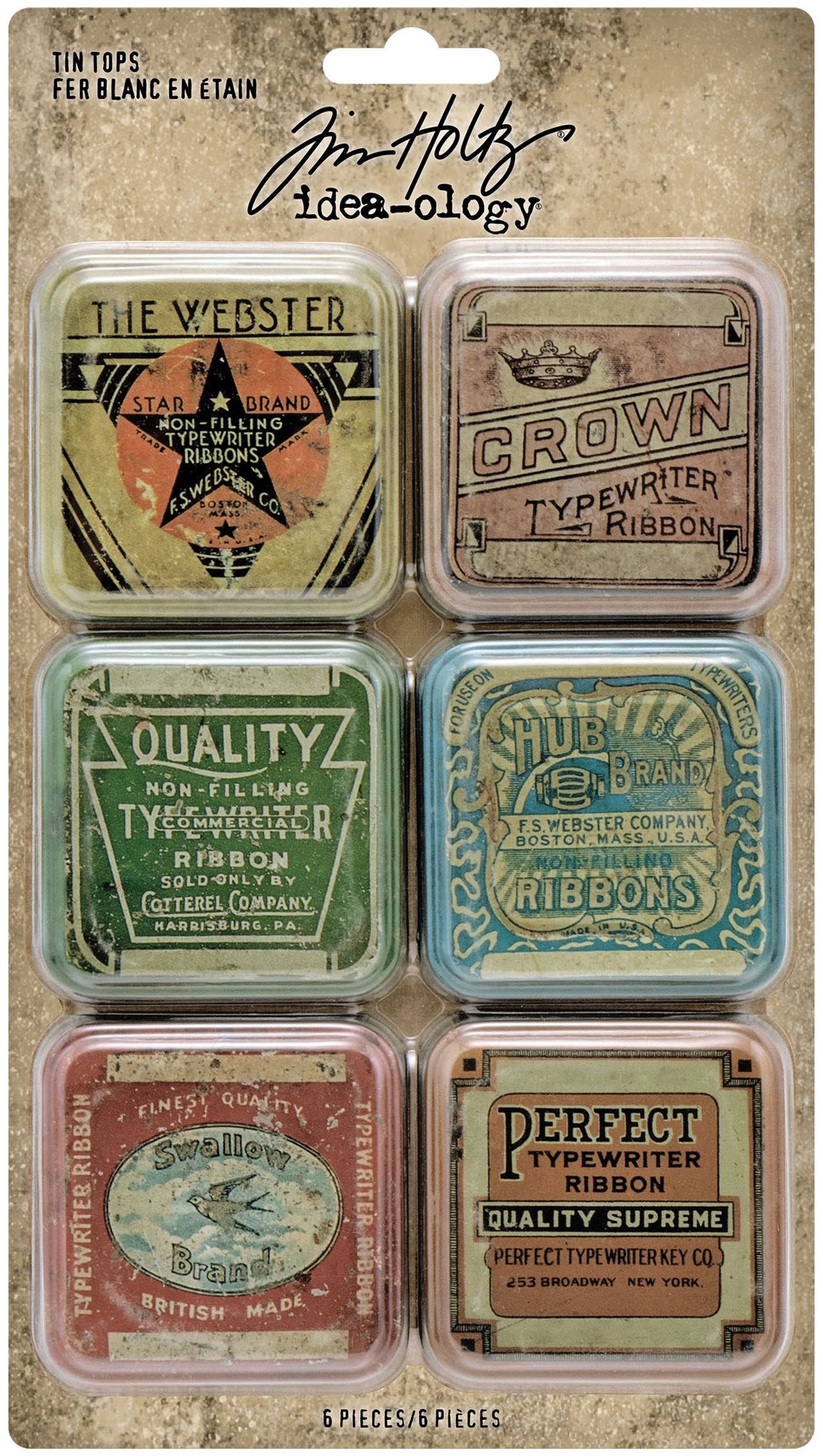 Bild von Idea-Ology Tin Tops 6/Pkg- 