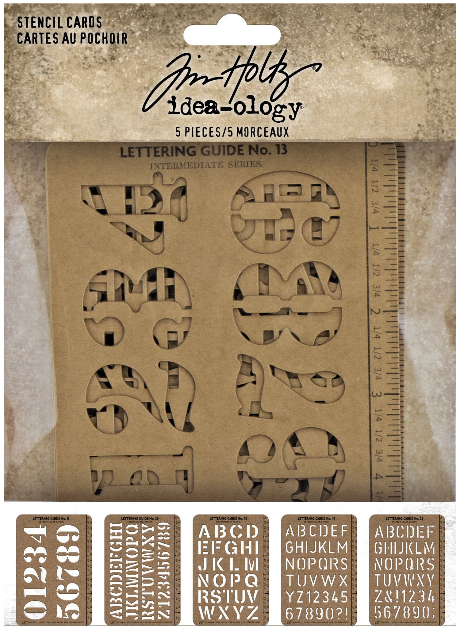 Bild von Idea-Ology Stencil Cards 5.375"X3.75" 5/Pkg- 