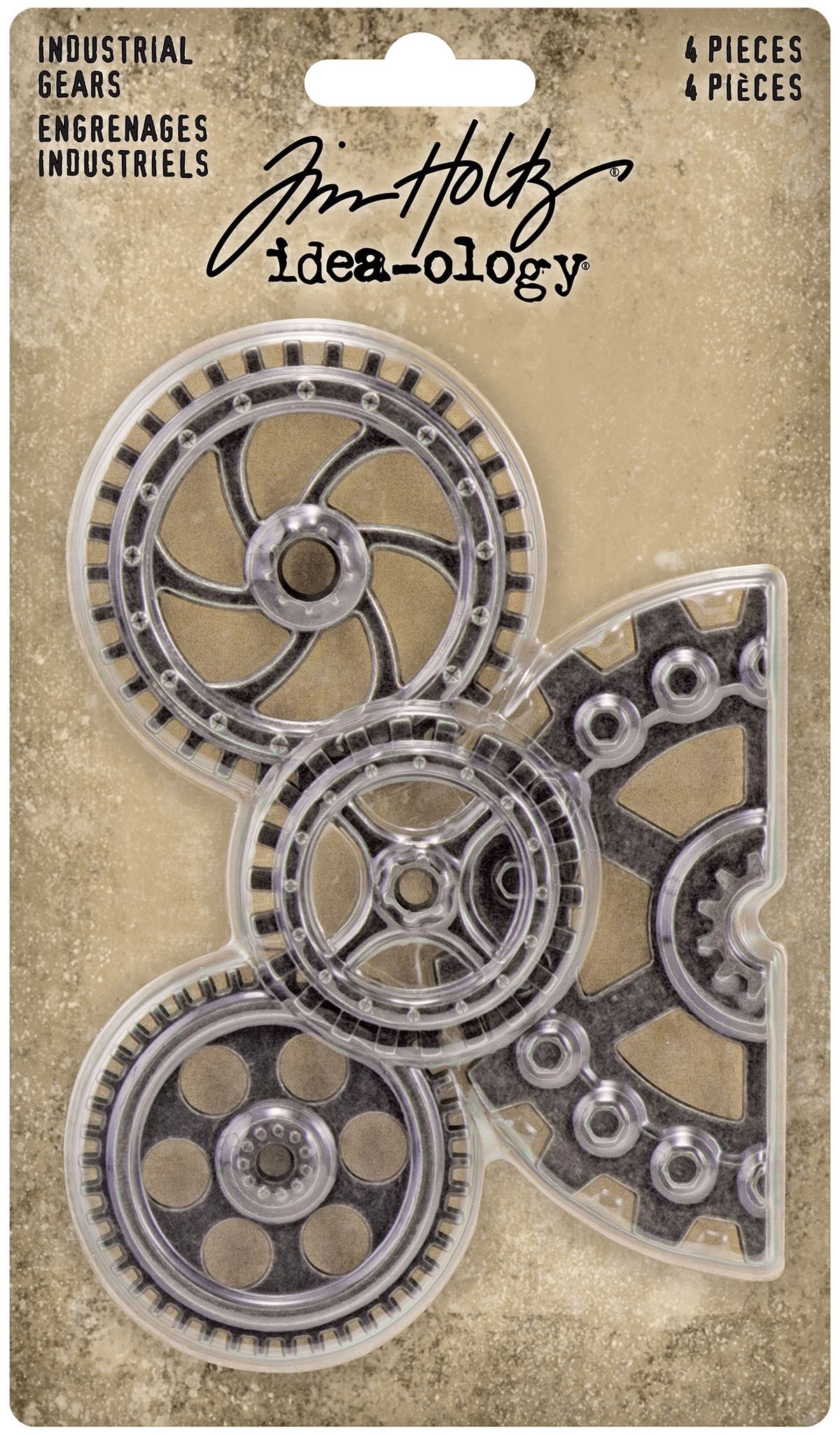 Bild von Idea-Ology Metal Industrial Gears 1.5" To 3" 4/Pkg-Antique Nickel