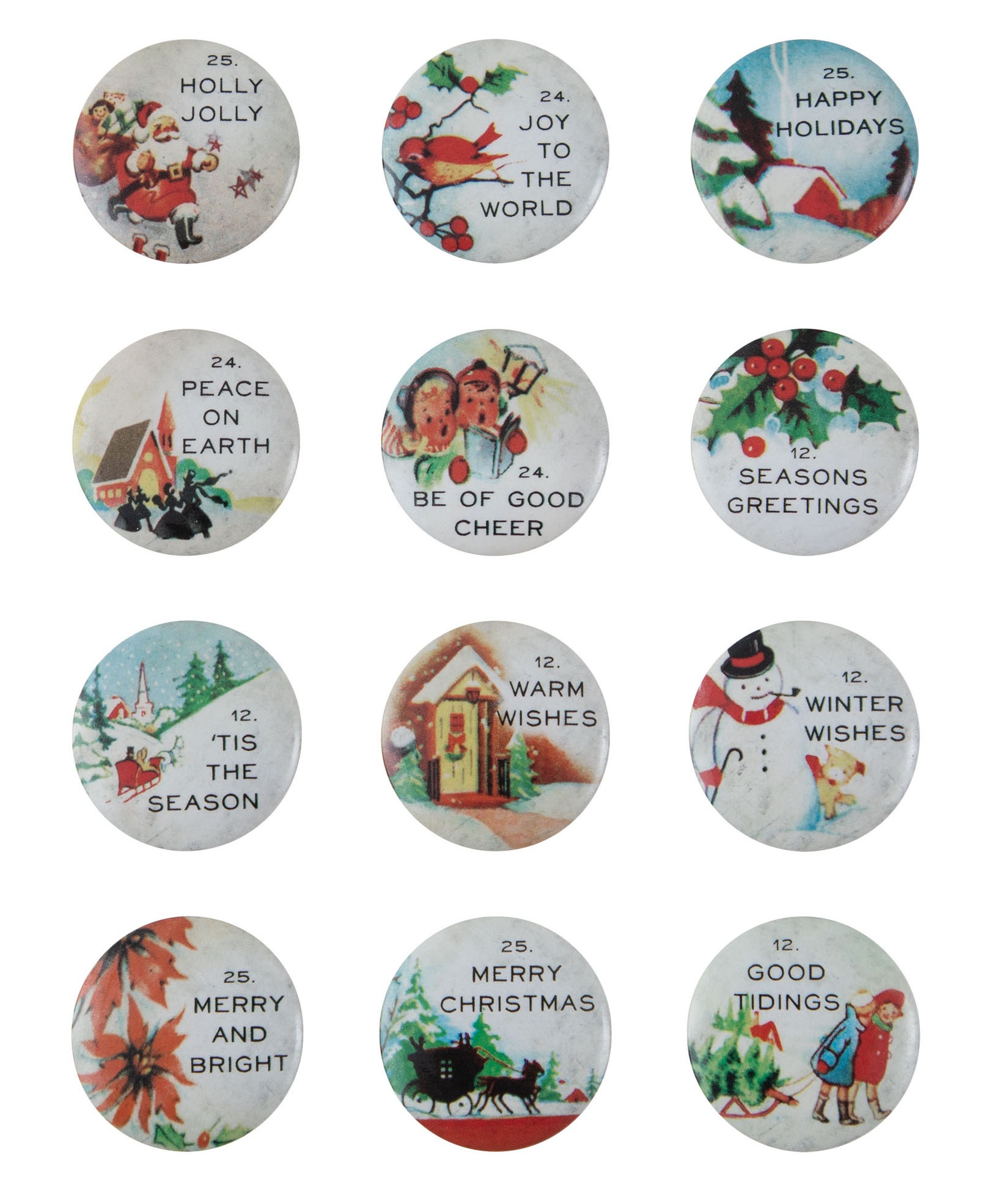 Bild von Idea-Ology Quote Flair Buttons 12/Pkg-Christmas