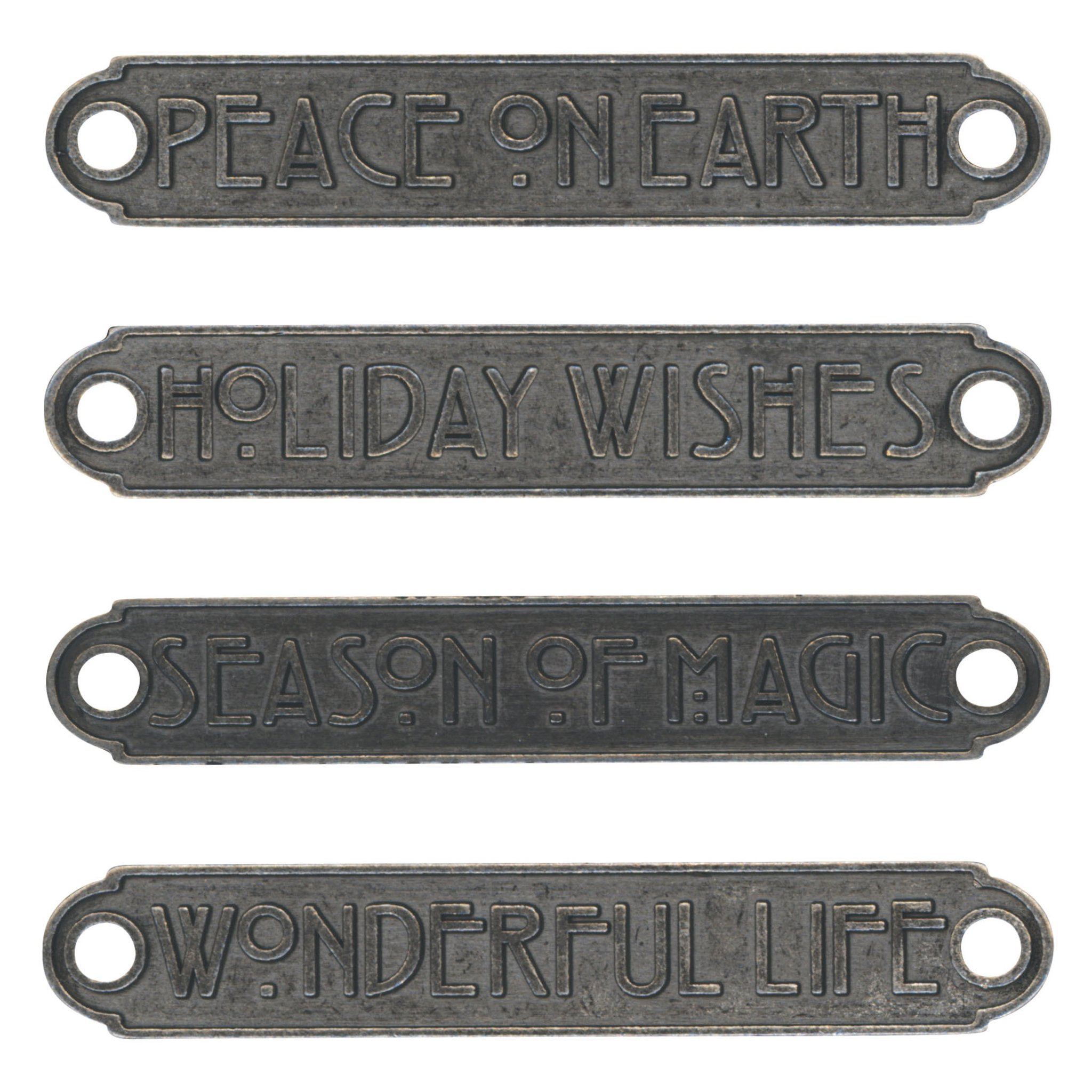 Bild von Idea-Ology Metal Word Plaques 4/Pkg-Christmas