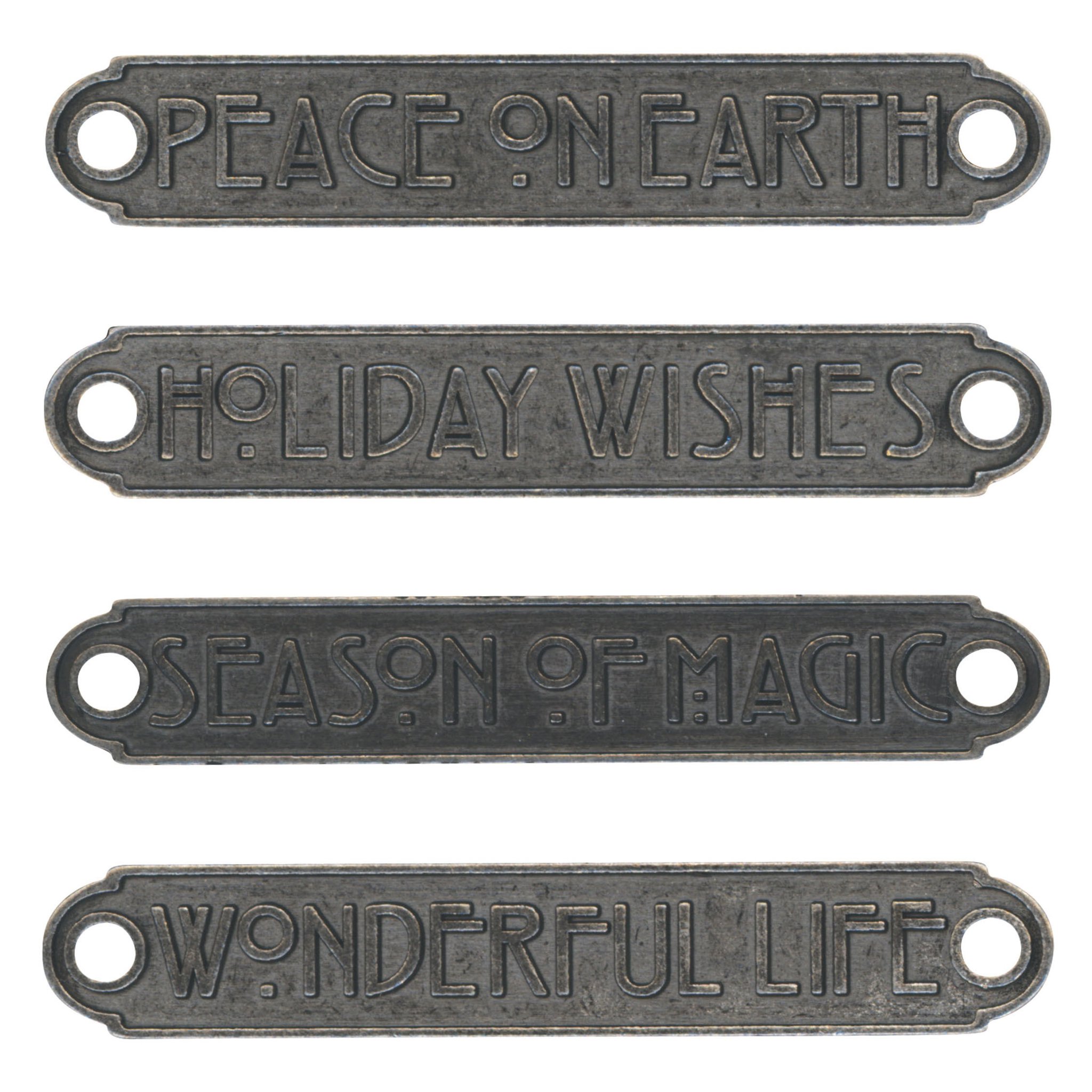 Bild von Idea-Ology Metal Word Plaques 4/Pkg-Christmas