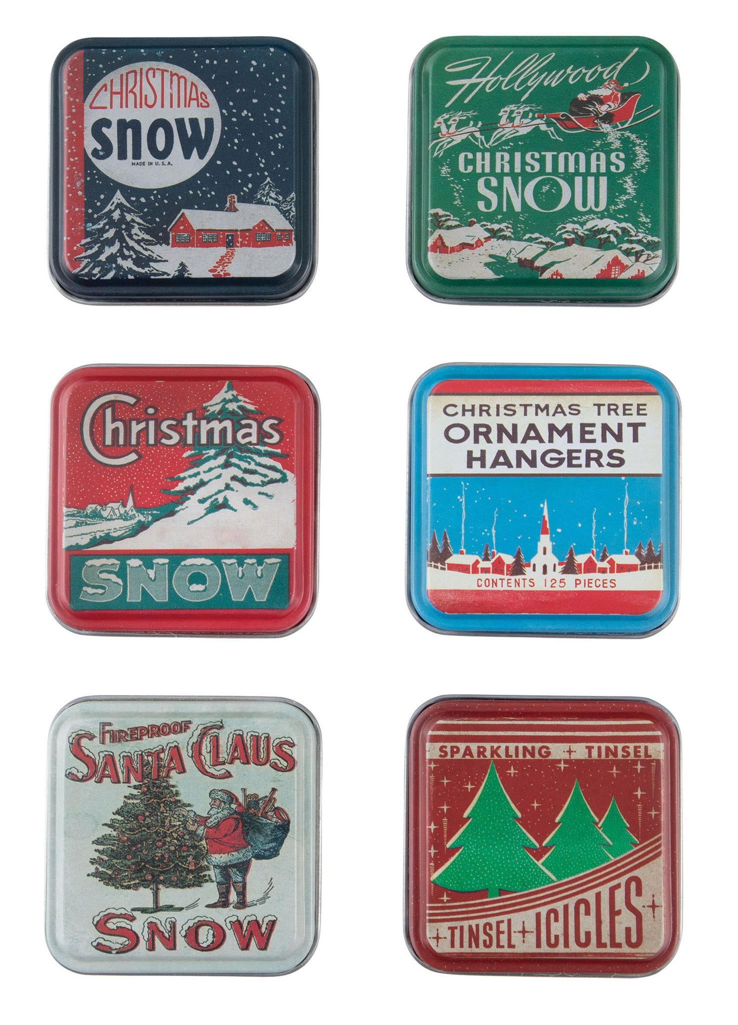 Bild von Idea-Ology Tin Tops 6/Pkg-Christmas