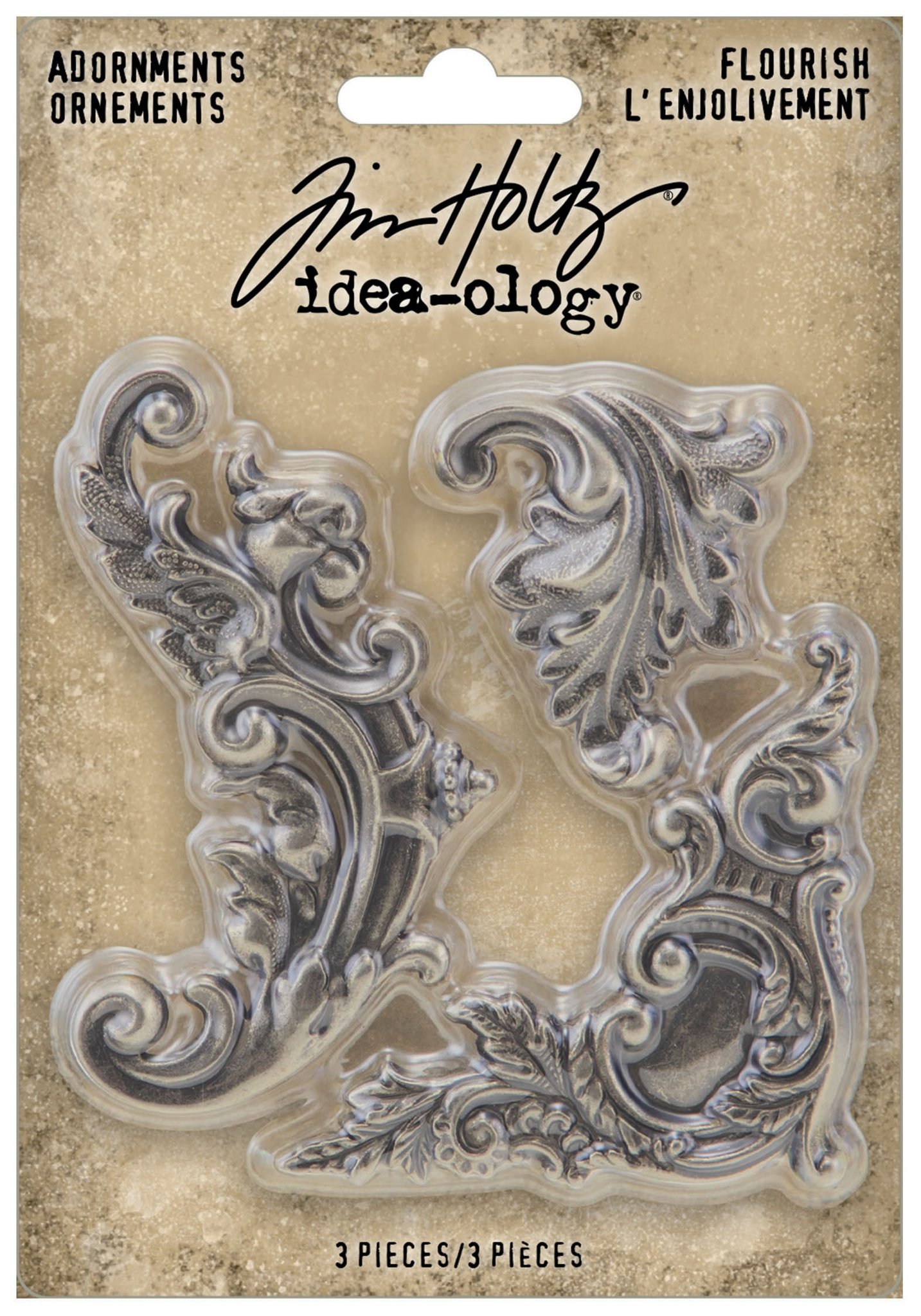 Bild von Idea-Ology Metal Adornments 3/Pkg-Flourish