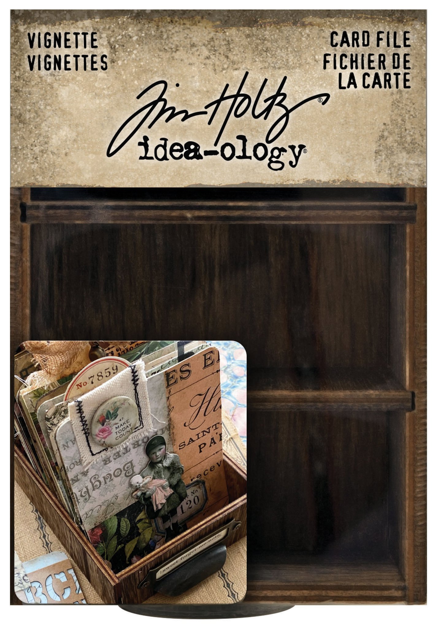 Bild von Idea-Ology Wooden Vignette Card File-