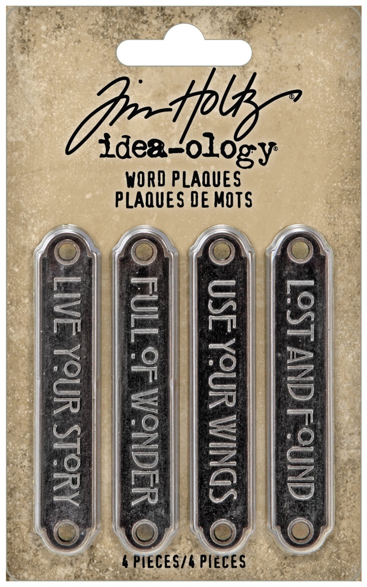 Bild von Idea-Ology Metal Word Plaques 4/Pkg-