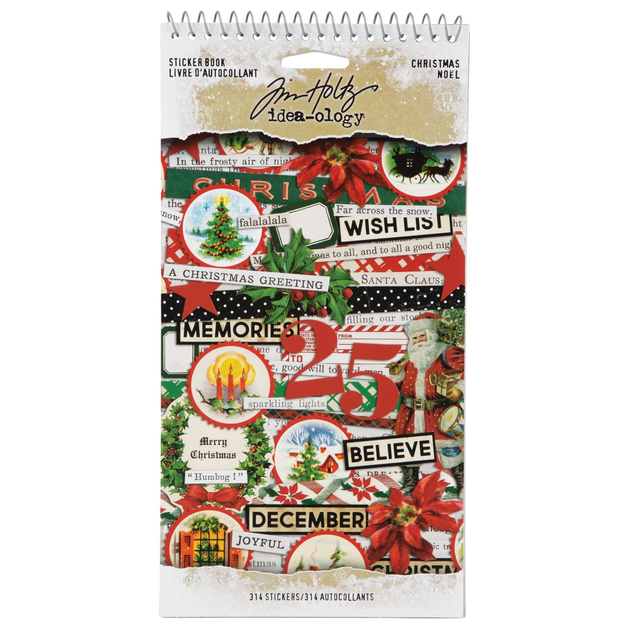 Bild von Idea-Ology Spiral Bound Sticker Book 4.5"X8.5"-Christmas