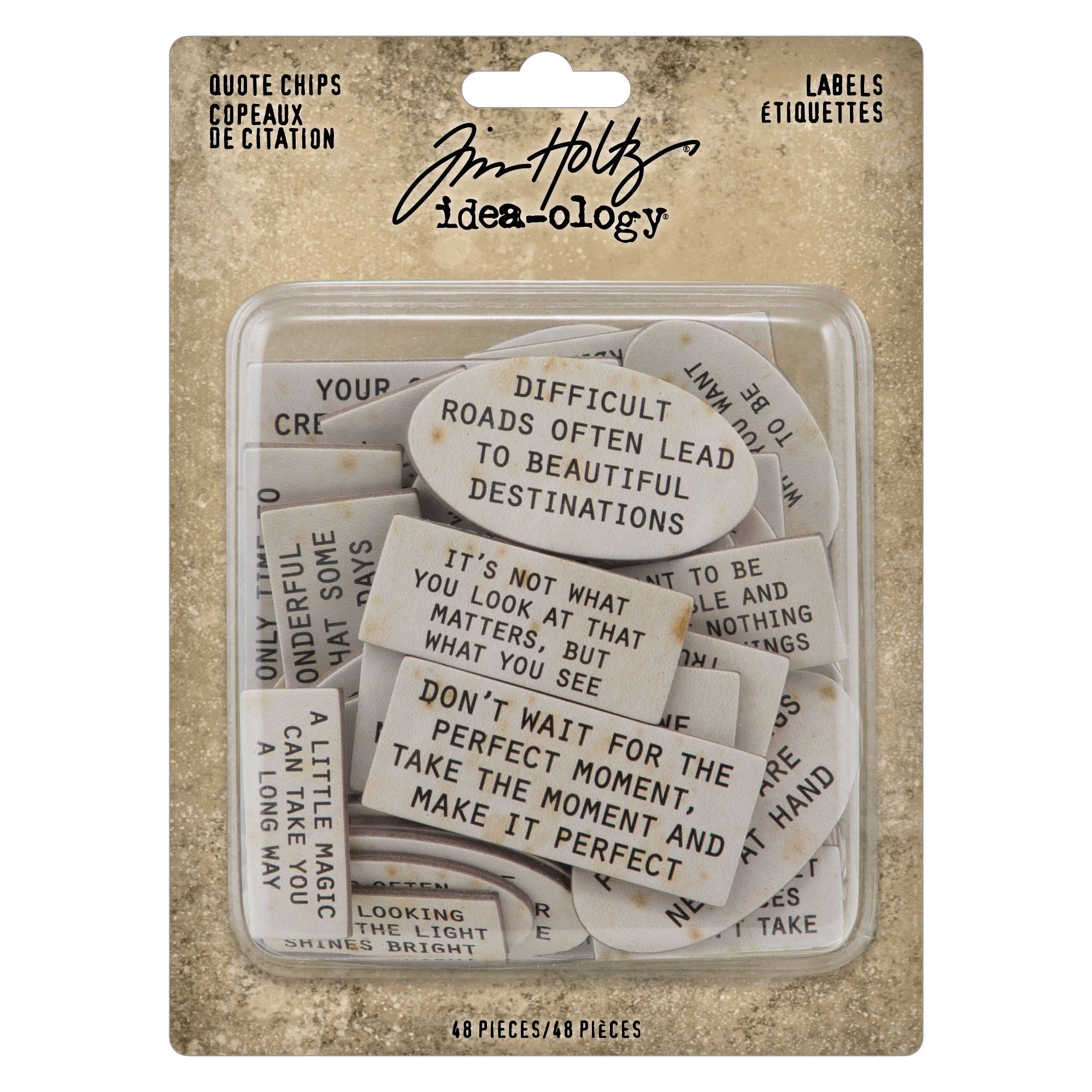 Bild von Idea-Ology Chipboard Quote Chips 48/Pkg-Labels