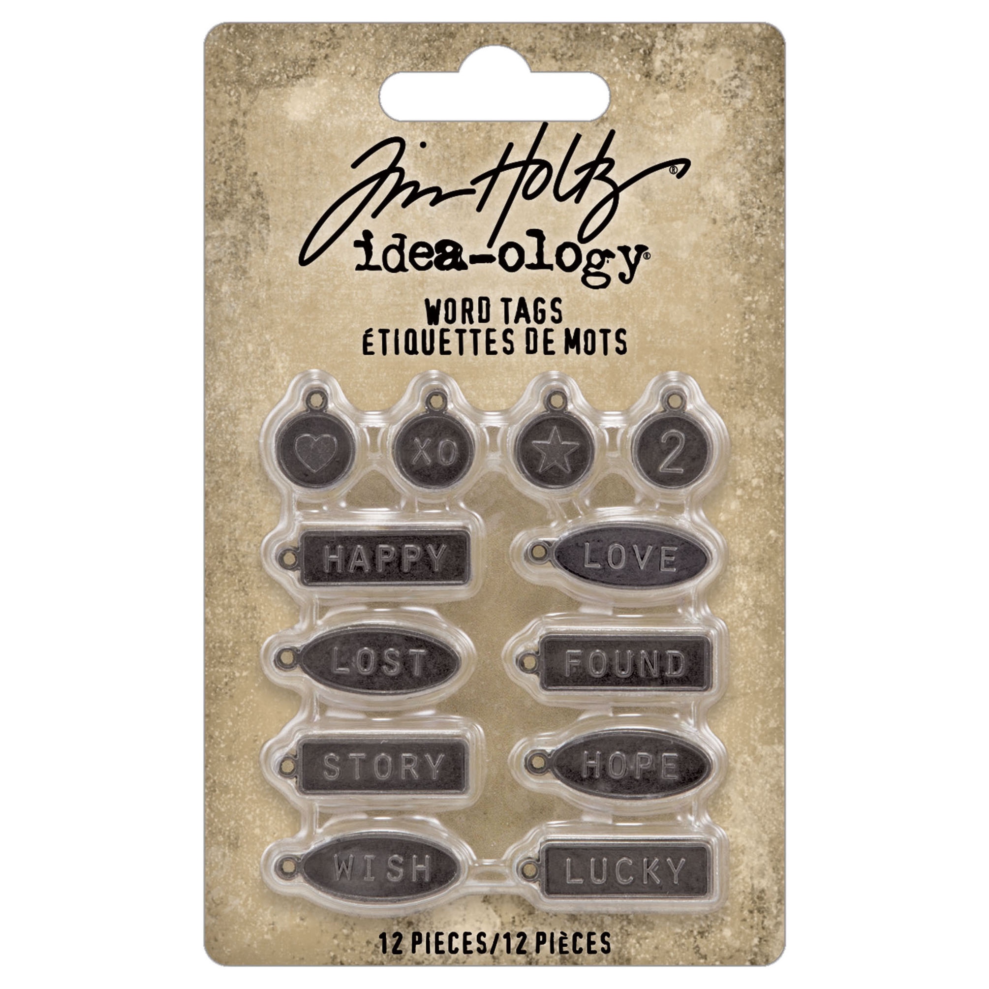 Bild von Idea-Ology Metal Word Tags 12/Pkg- 