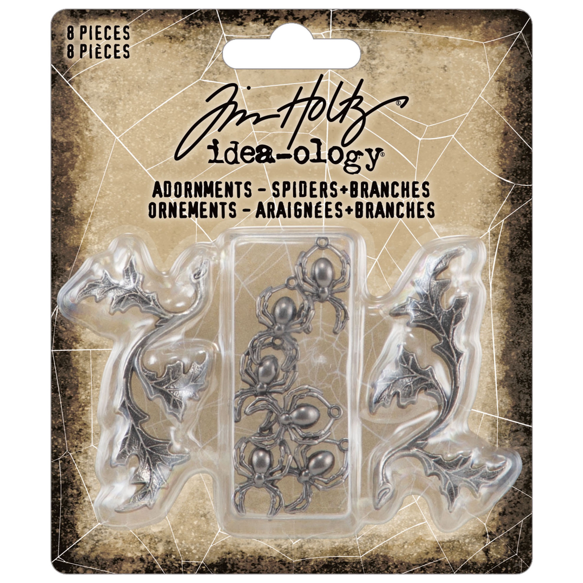 Bild von Tim Holtz Idea-Ology Adornments - Spiders + Branches-Halloween