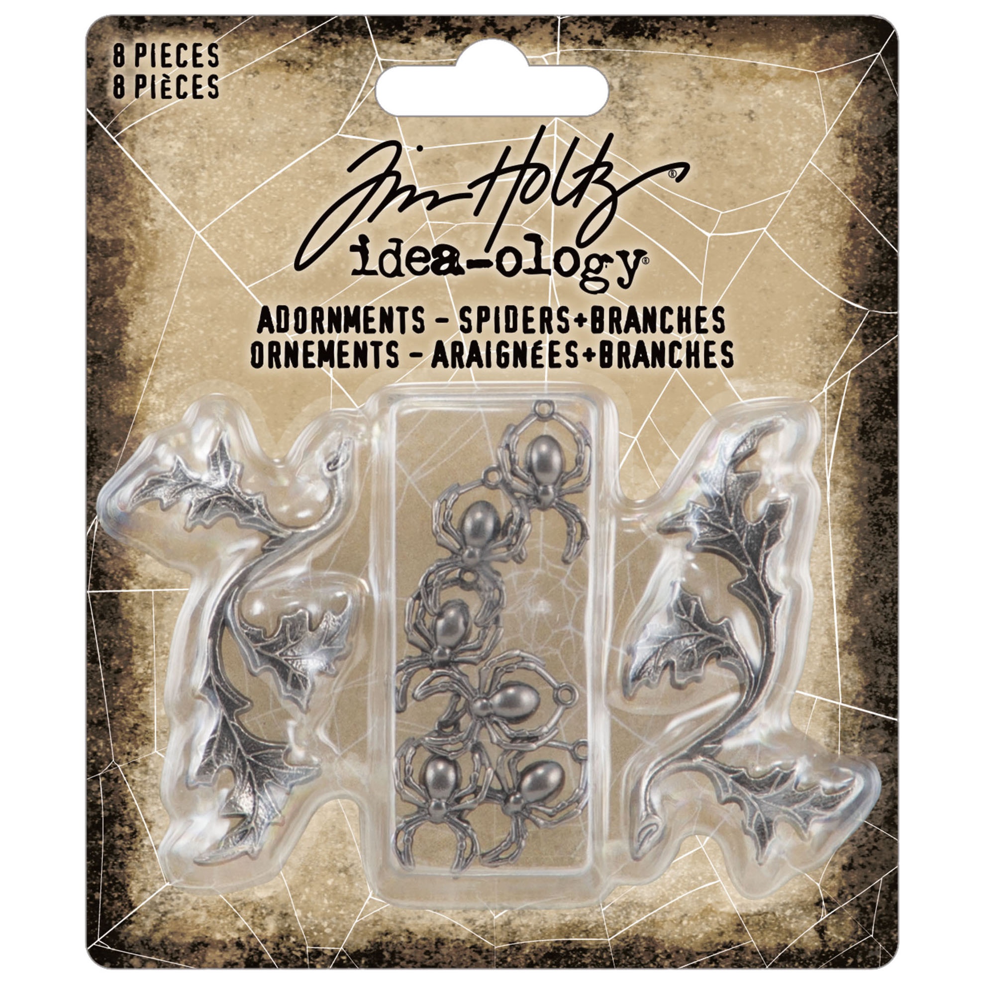 Bild von Tim Holtz Idea-Ology Adornments - Spiders + Branches-Halloween