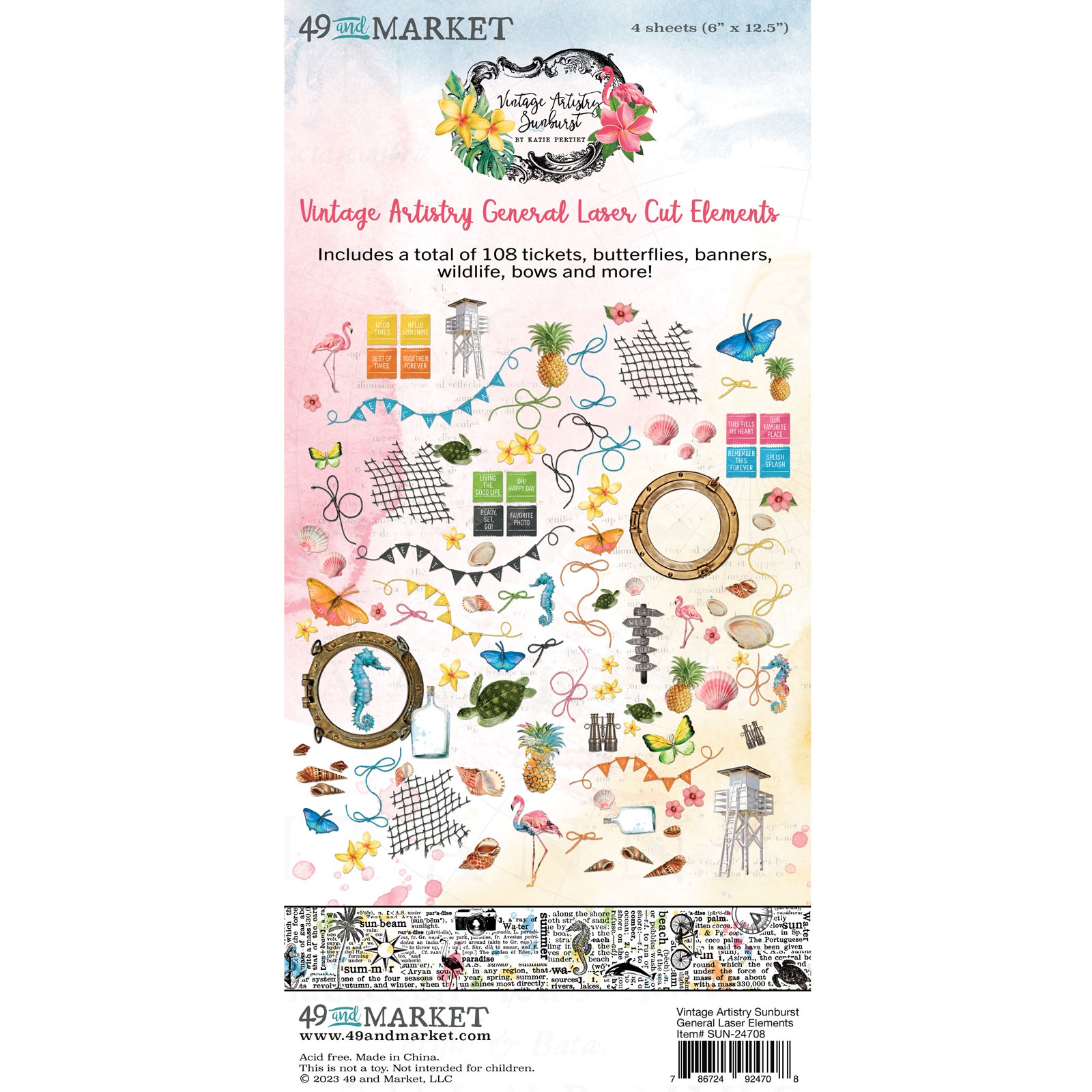 Bild von 49 And Market Laser Cut Outs-Vintage Artistry Sunburst