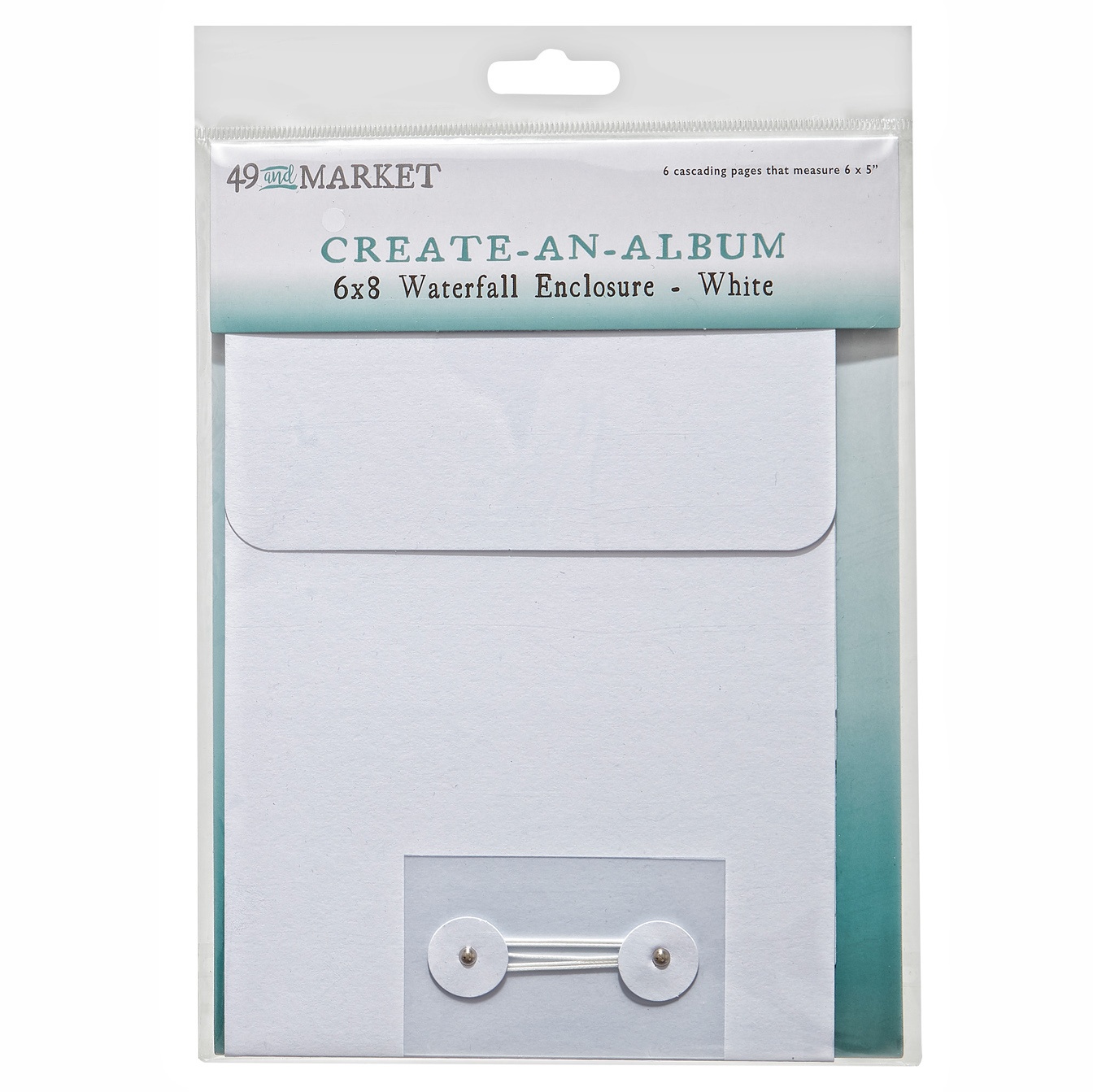 Bild von 49 And Market Create-An-Album Waterfall Enclosure 6"X8"-White