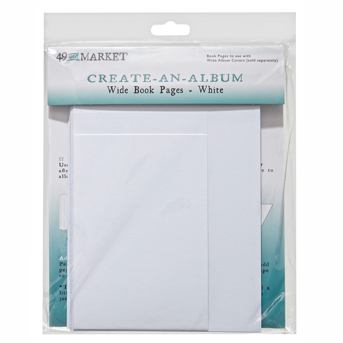 Bild von 49 And Market Create-An-Album Wide Book Pages-White