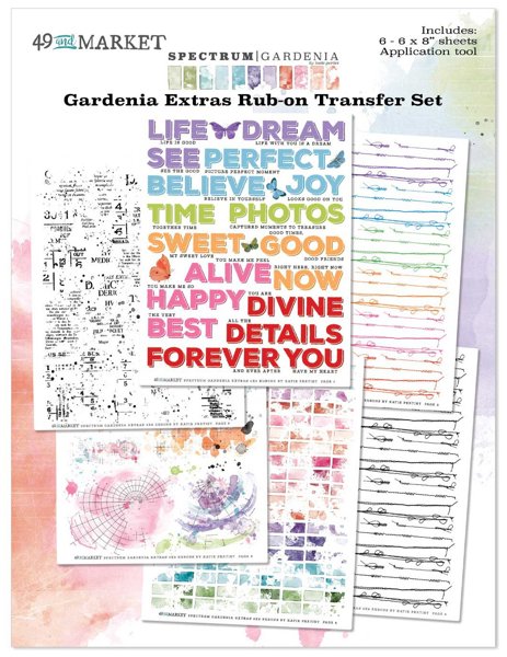Bild von Spectrum Gardenia Rub-Ons 6"X8" 6/Sheets-Extras