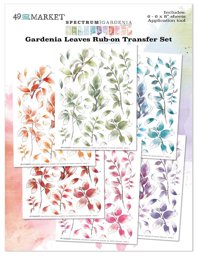 Bild von Spectrum Gardenia Rub-Ons 6"X8" 6/Sheets-Leaves