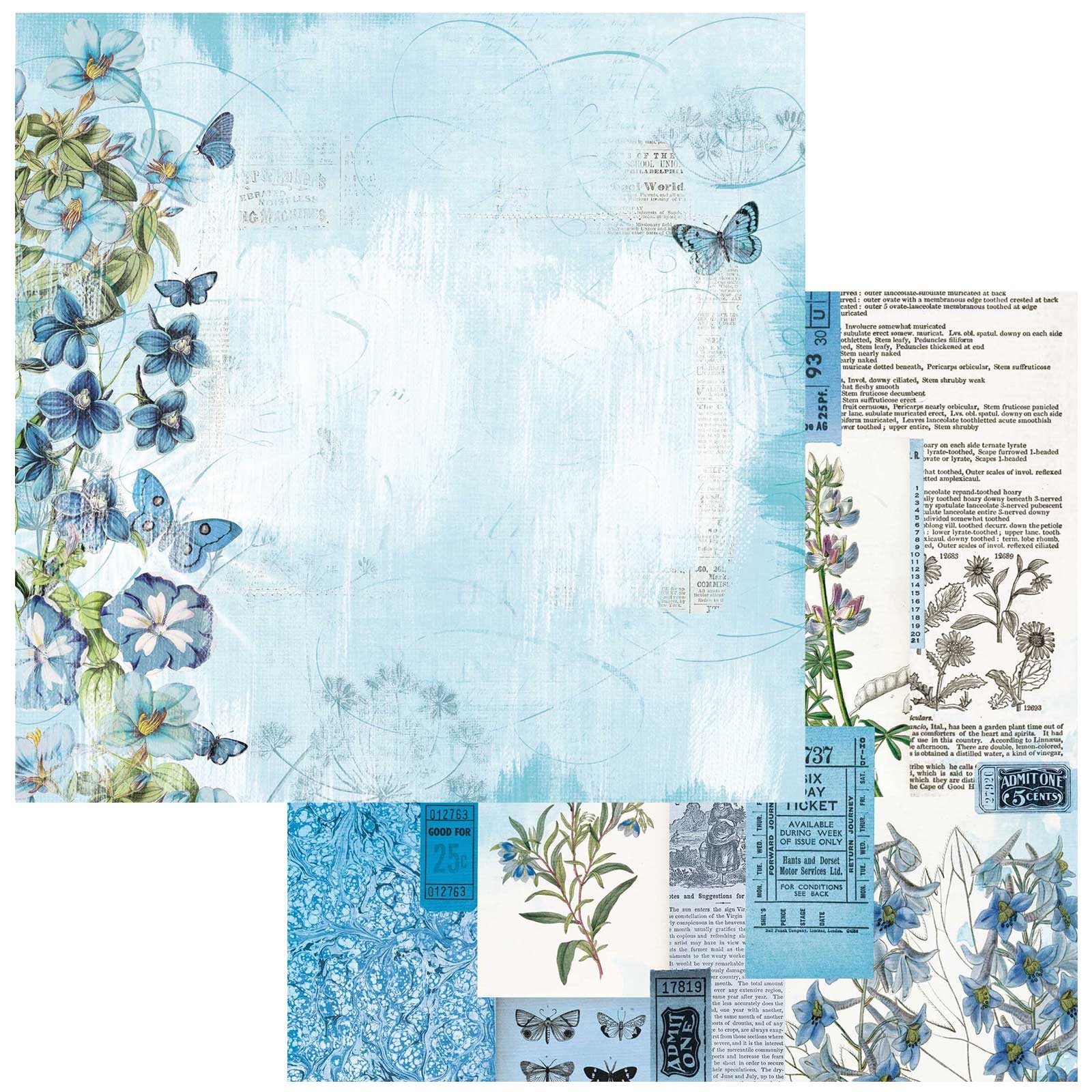Bild von Spectrum Gardenia Cardstock 5 Blatt  12"X12"-Classics- Blue Persuasion
