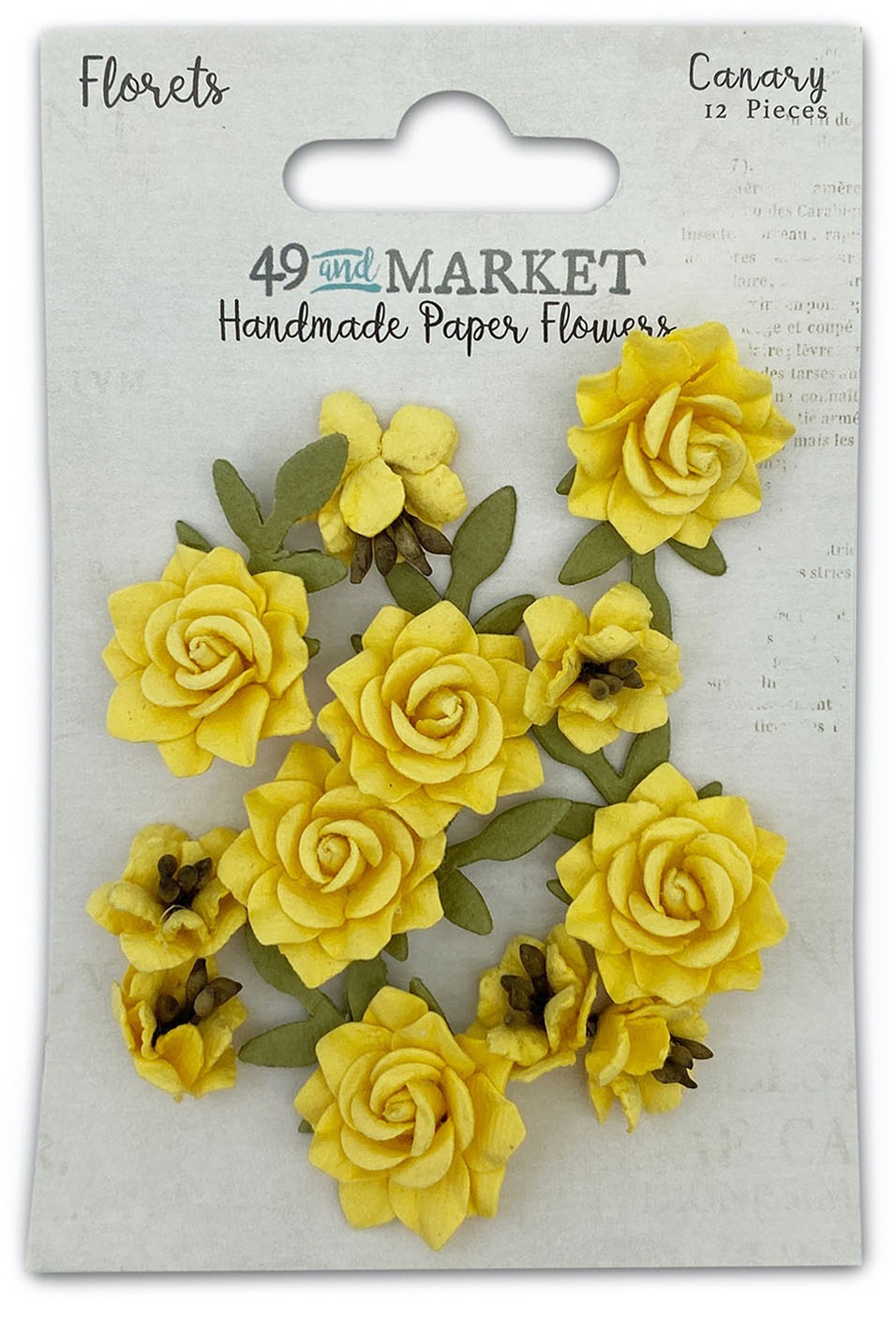 Bild von 49 And Market Florets Paper Flowers-Canary