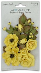 Bild von 49 And Market Nature's Bounty Paper Flowers-Canary