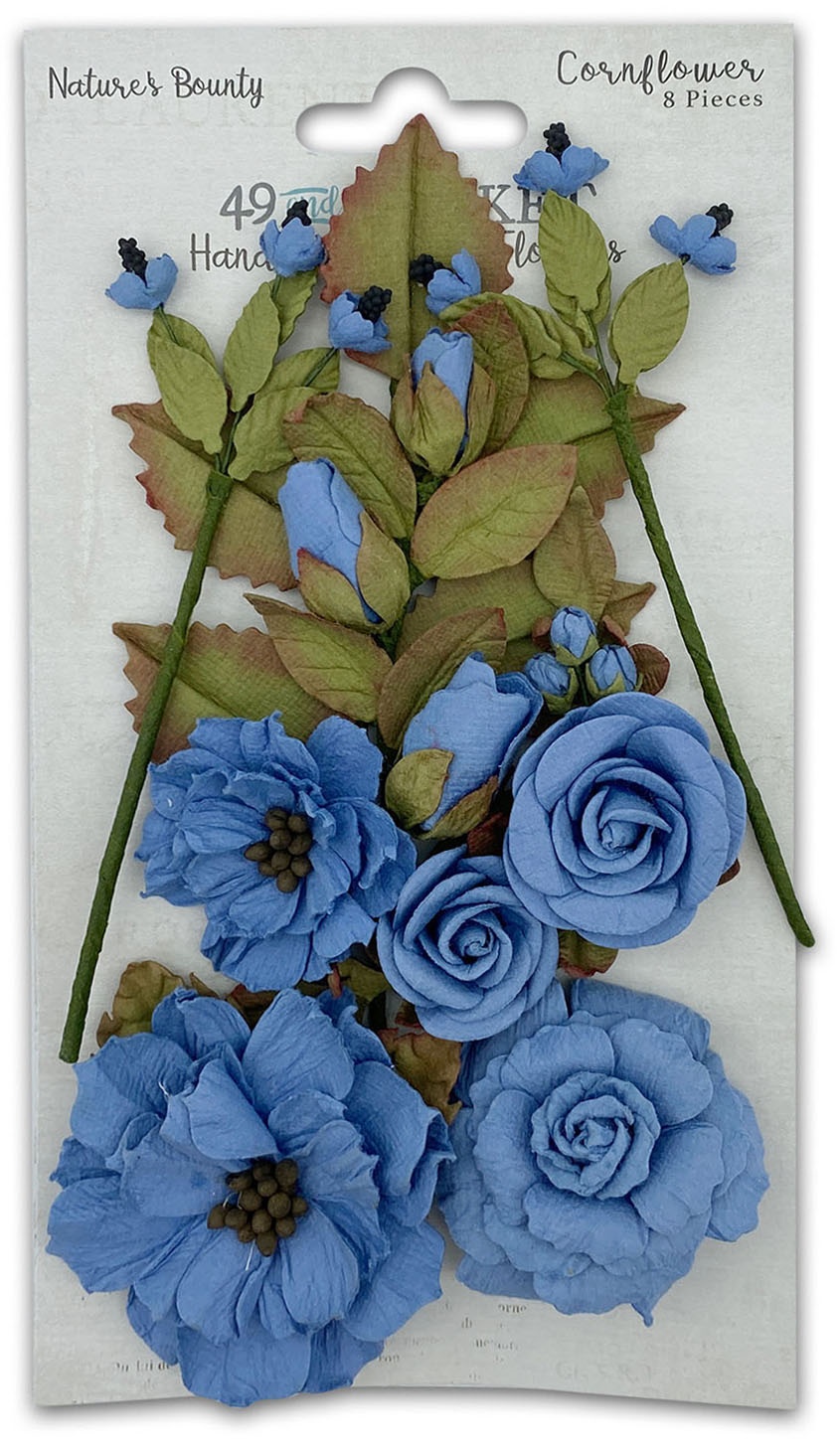 Bild von 49 And Market Nature's Bounty Paper Flowers-Cornflower