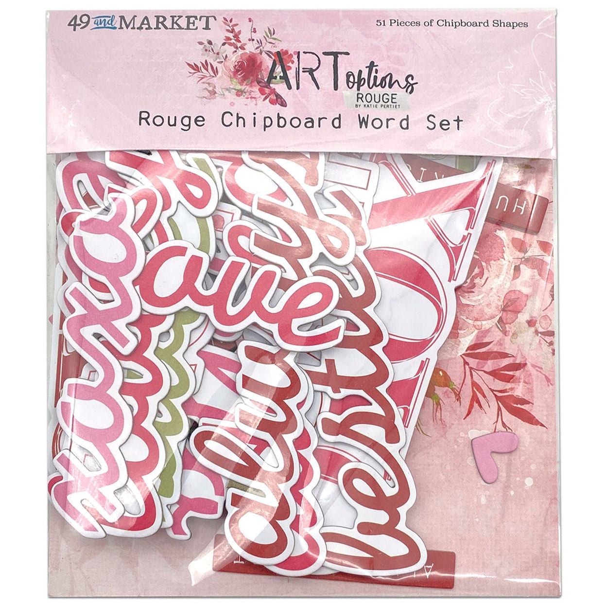 Bild von ARToptions Rouge Chipboard Word Set- 