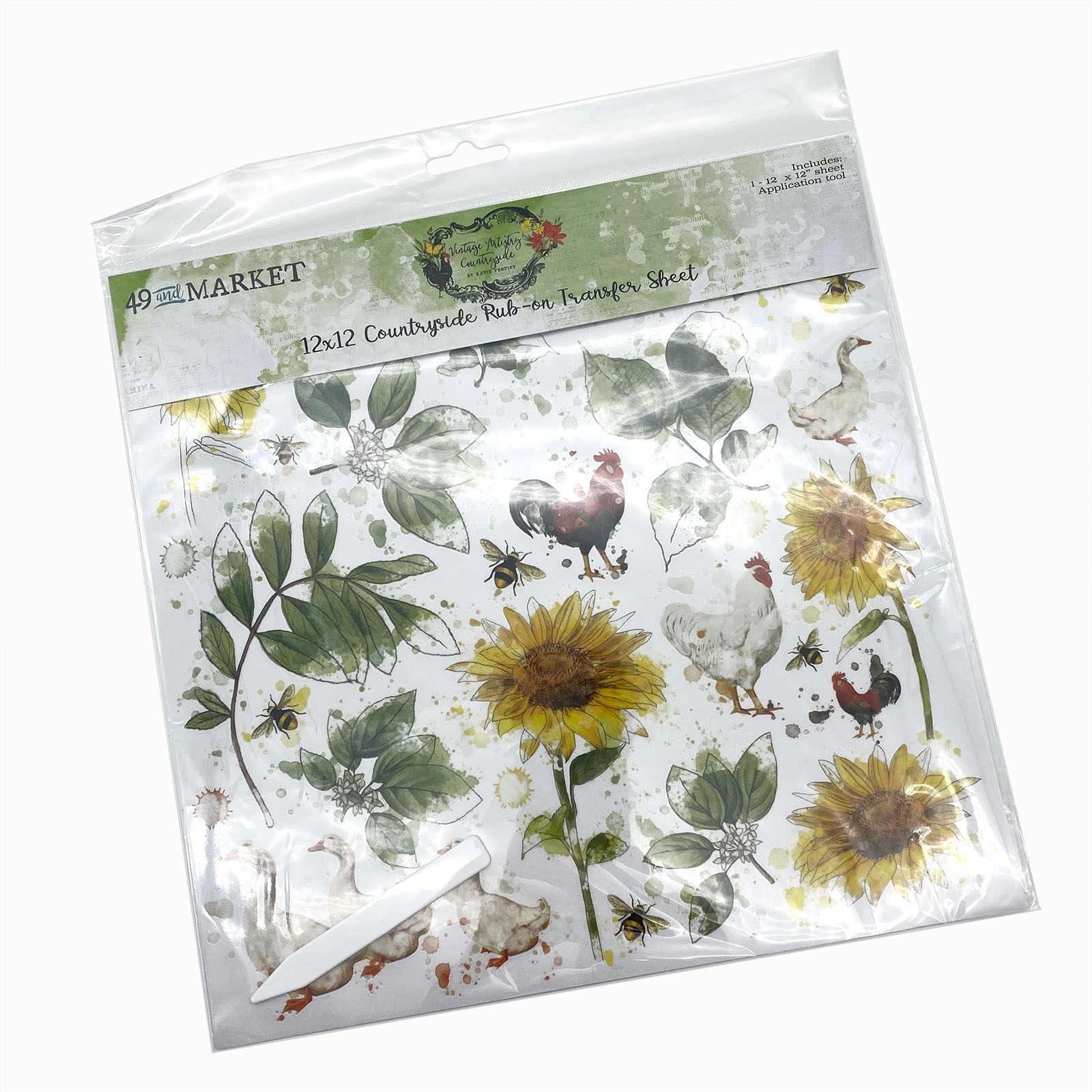 Bild von Vintage Artistry Countryside Rub-Ons 12"X12"-1 Sheet