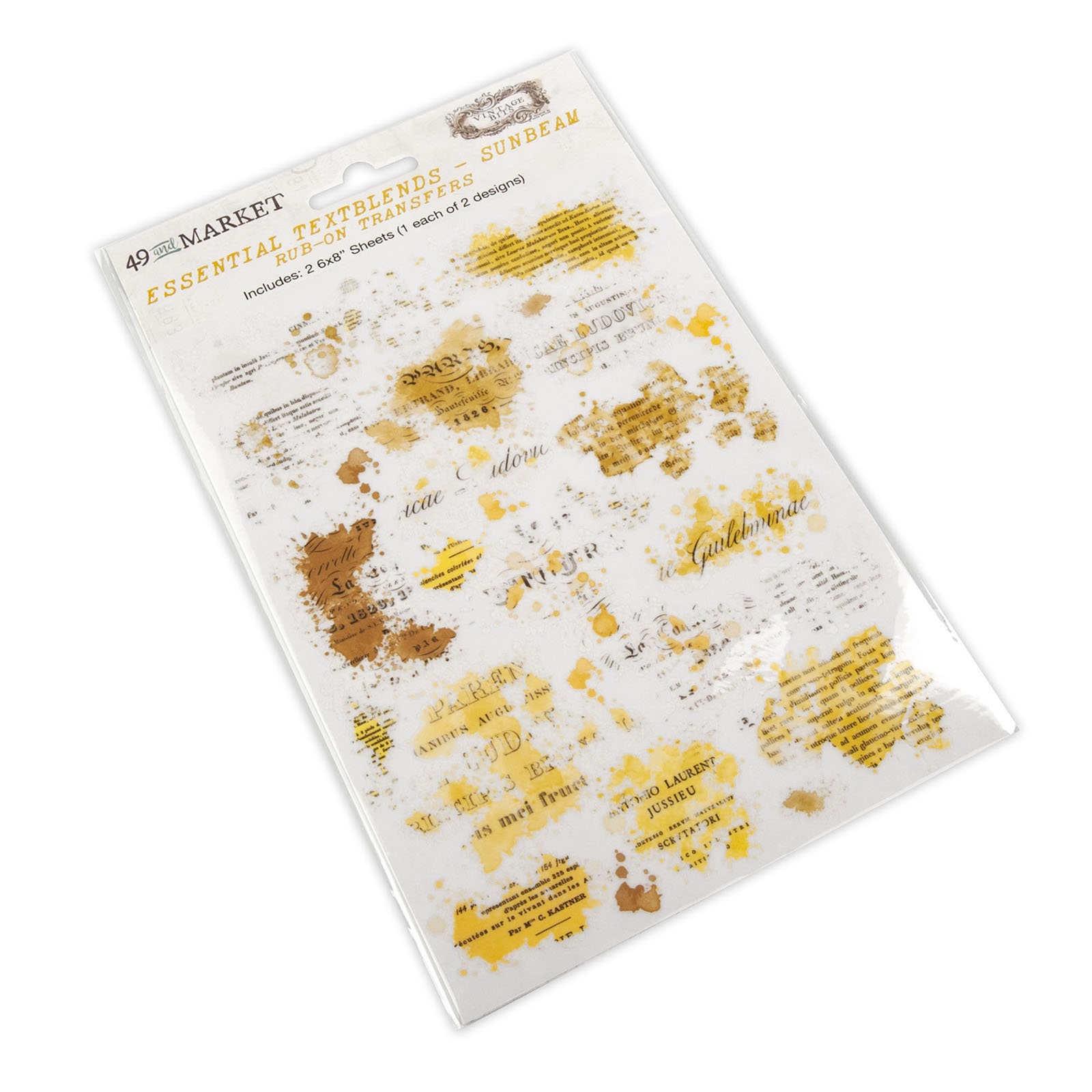 Bild von 49 And Market Essential Textblends Rub-Ons 6"X8" 2/Pkg-Sunbeam