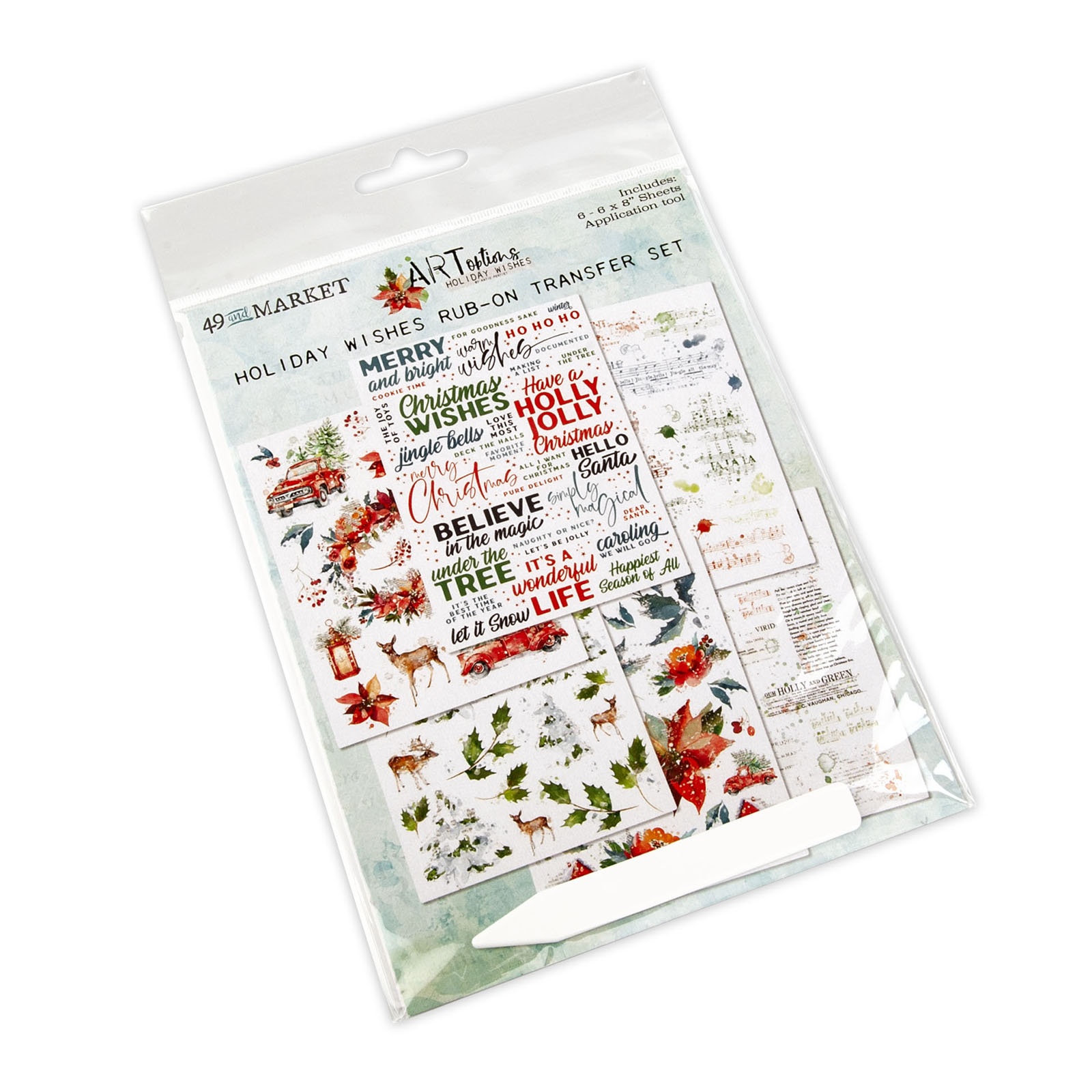Bild von ARToptions Holiday Wishes Rub-Ons 6"X8" 6/Sheets- 