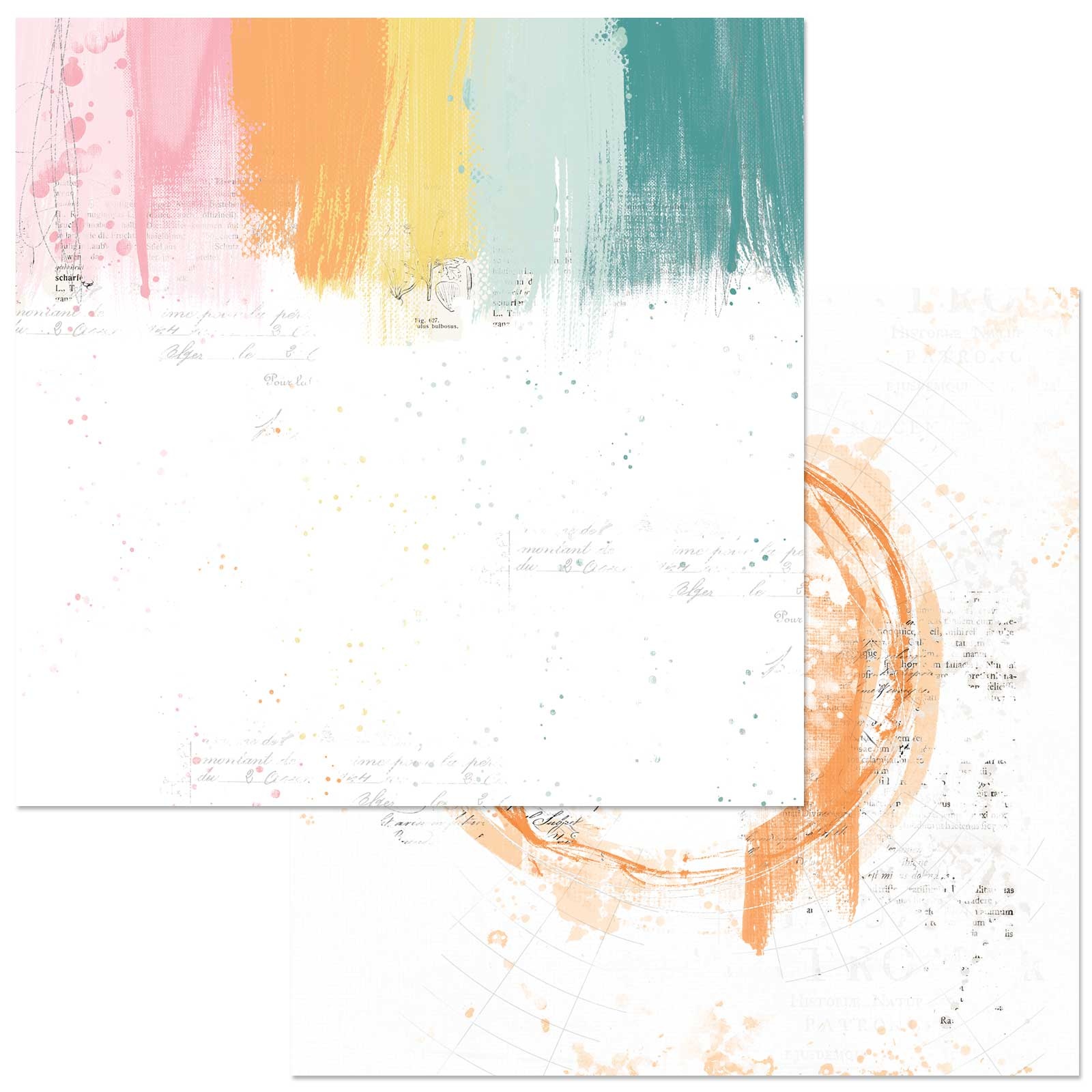 Bild von Spectrum Sherbet Cardstock 5 Blatt  12"X12"-Painted Foundations- Painted