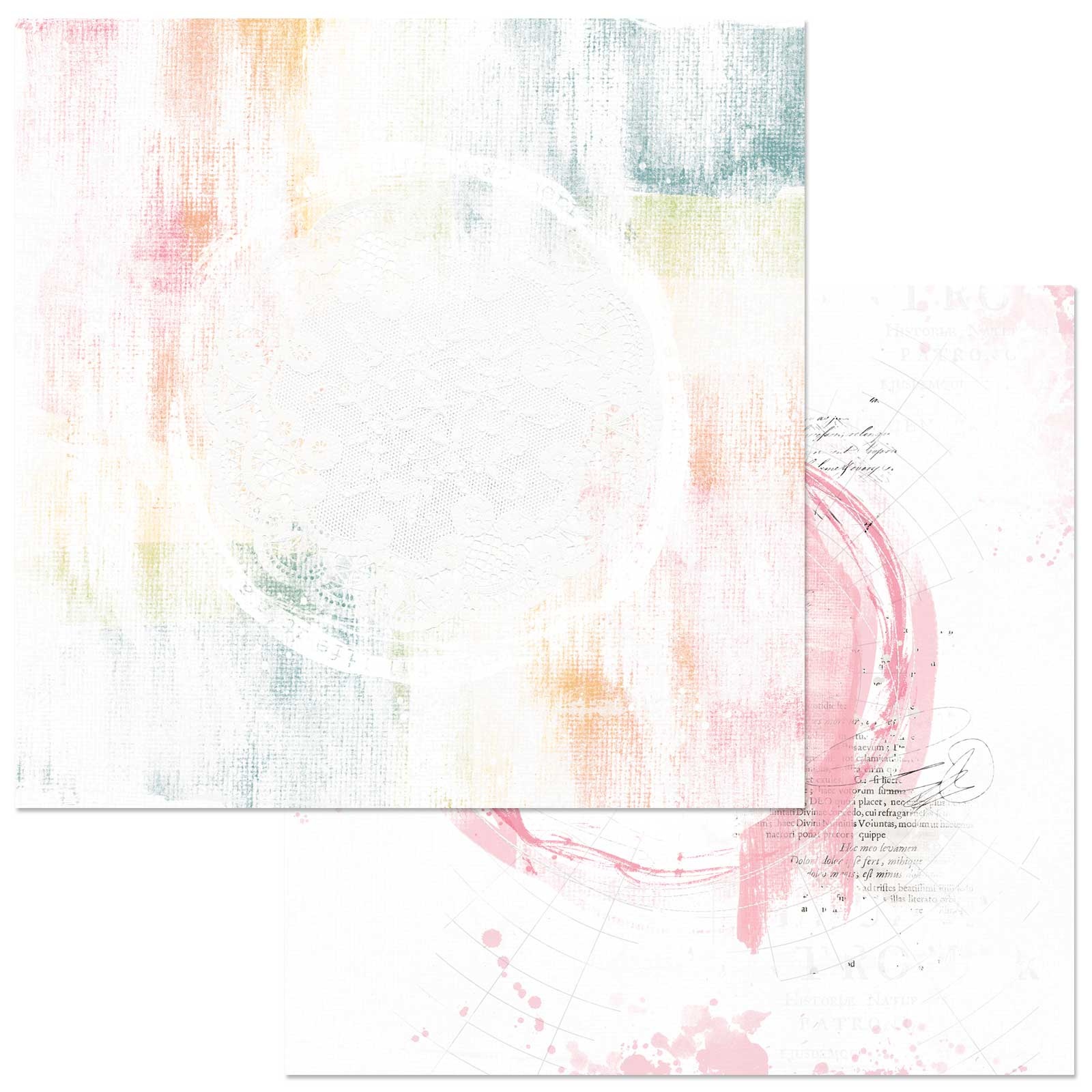 Bild von Spectrum Sherbet Cardstock 5 Blatt  12"X12"-Painted Foundations- Washed