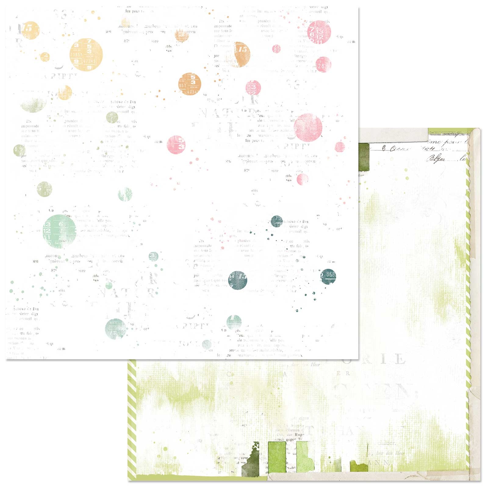 Bild von Spectrum Sherbet Cardstock 5 Blatt  12"X12"-Painted Foundations- Speckled