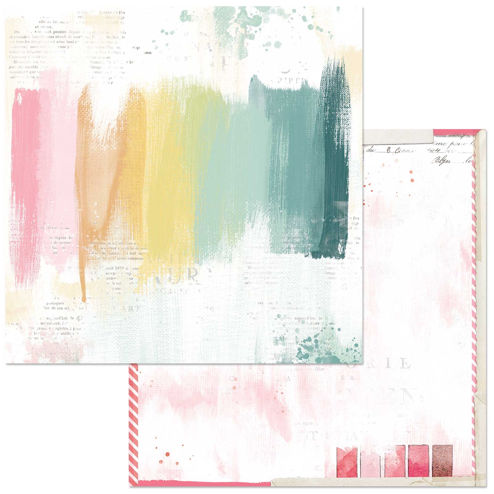 Bild von Spectrum Sherbet Cardstock 5 Blatt  12"X12"-Painted Foundations- Prism