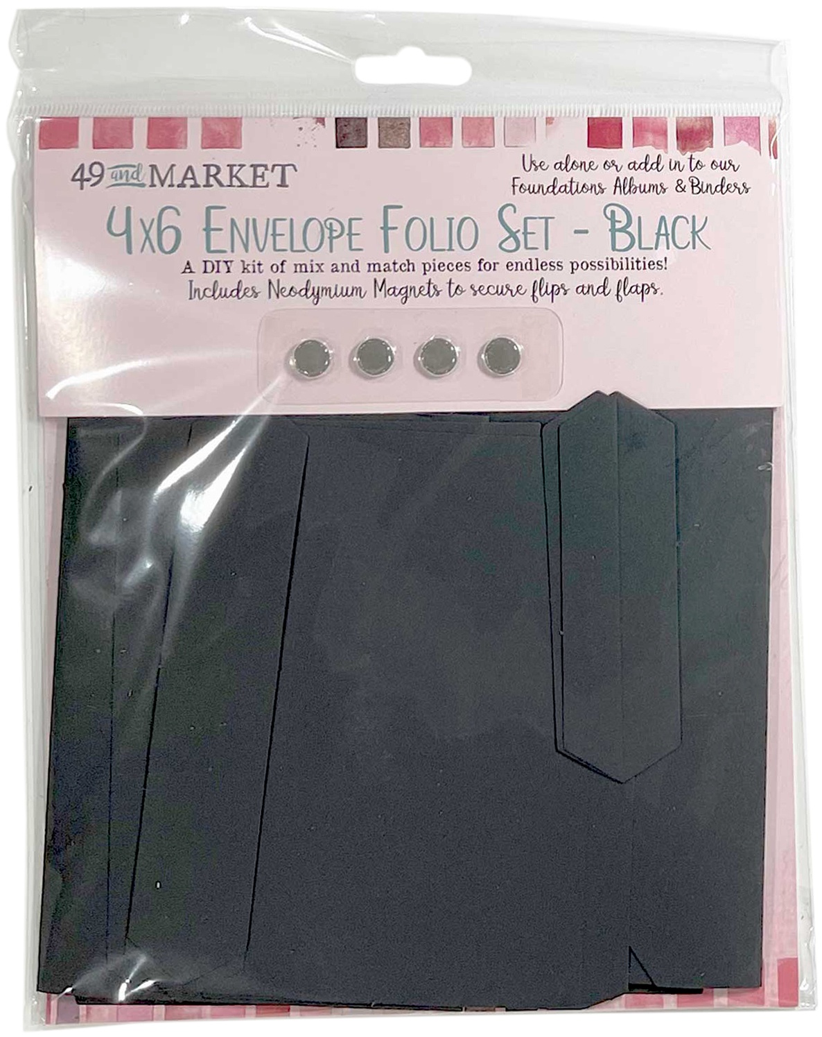 Bild von 49 And Market Foundations 4"X6" Envelope Folio Set-Black