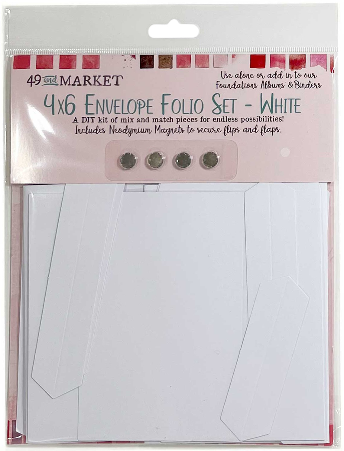 Bild von 49 And Market Foundations 4"X6" Envelope Folio Set-White