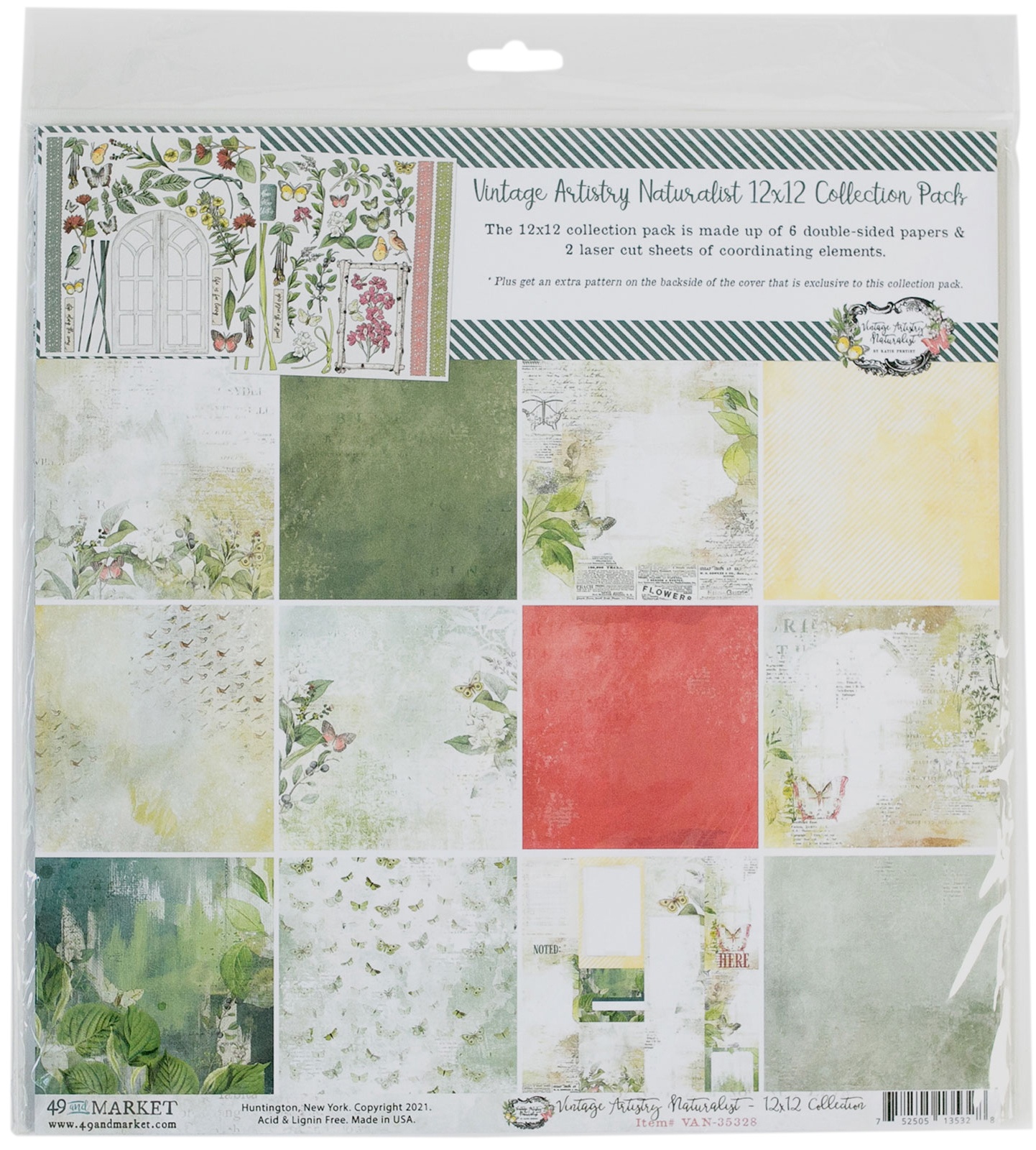 Bild von 49 And Market Collection Pack 12"X12"-Vintage Artistry Naturalist