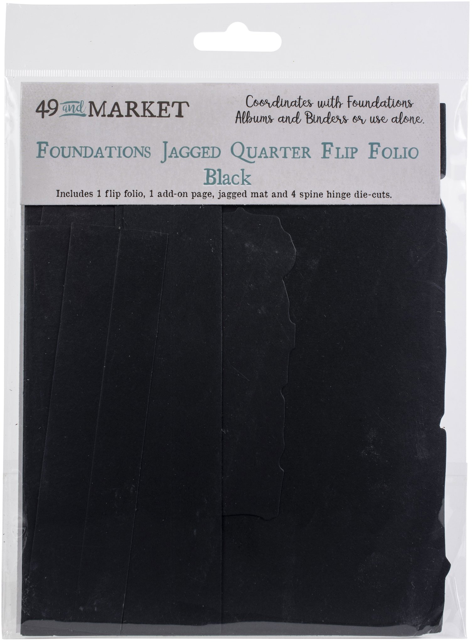 Bild von 49 And Market Foundations Jagged Quarter Flip Folio-Black