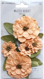 Bild von 49 And Market Majestic Bouquet Paper Flowers 7/Pkg-Mango