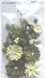 Bild von 49 And Market Royal Spray Paper Flowers 15/Pkg-Olive