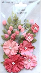 Bild von 49 And Market Royal Spray Paper Flowers 15/Pkg-Passion Pink