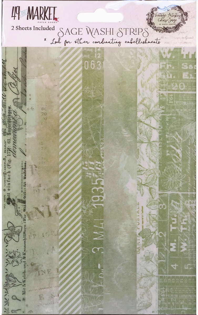 Bild von 49 And Market Washi Tape-Vintage Artistry Sage