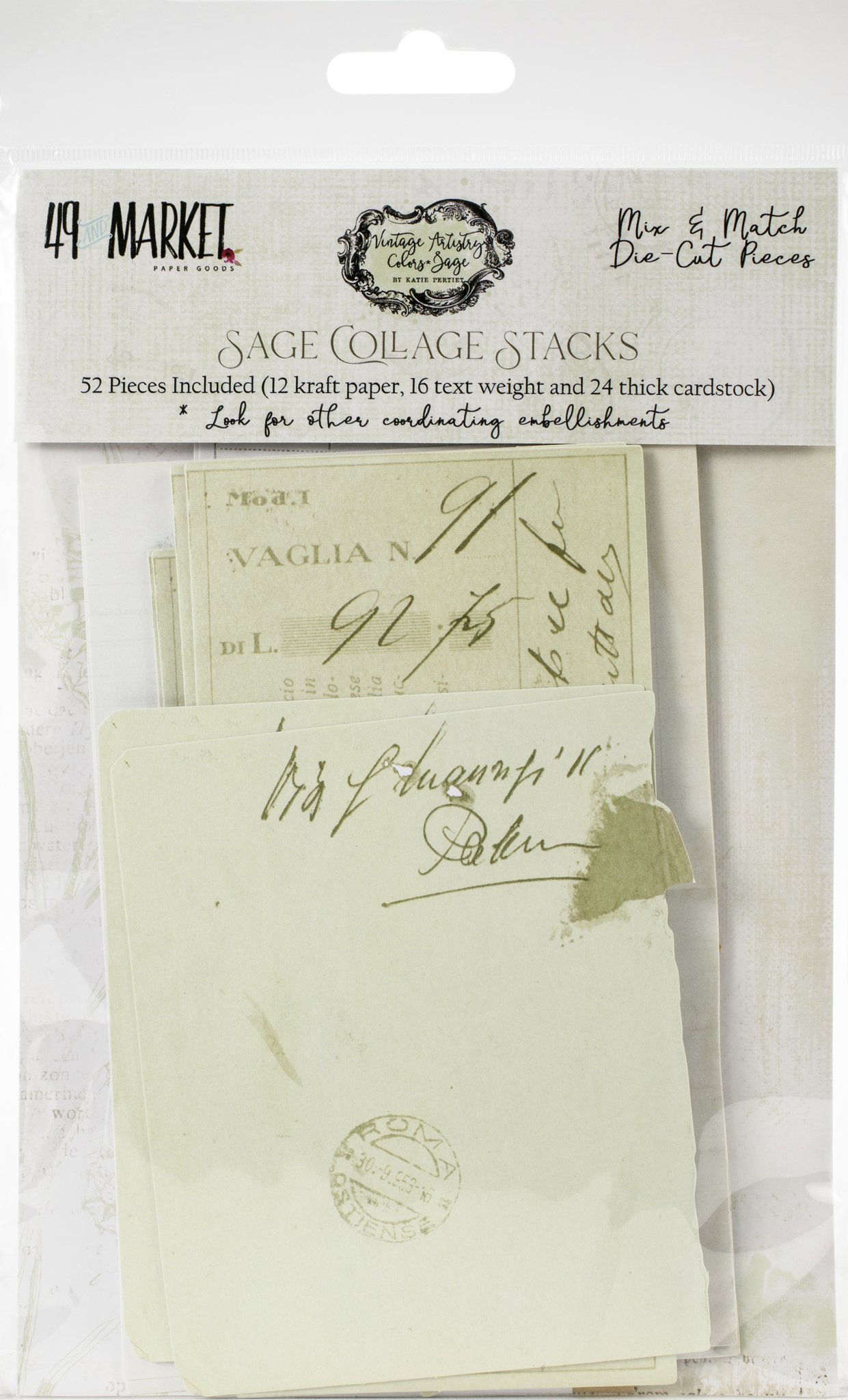 Bild von Vintage Artistry Sage Collage Stack-