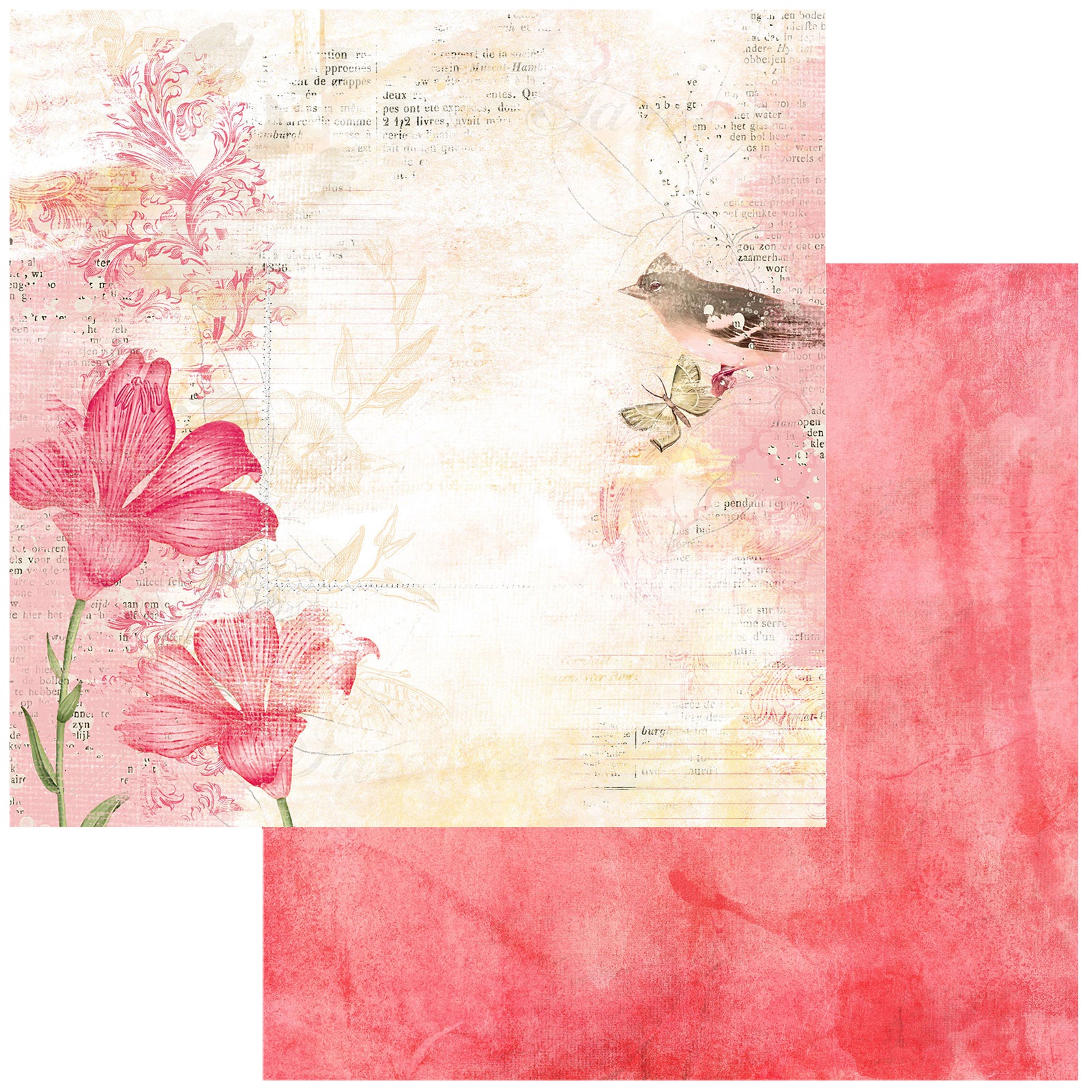 Bild von Vintage Artistry Blush Cardstock 5 Blatt  12"X12"-Poised